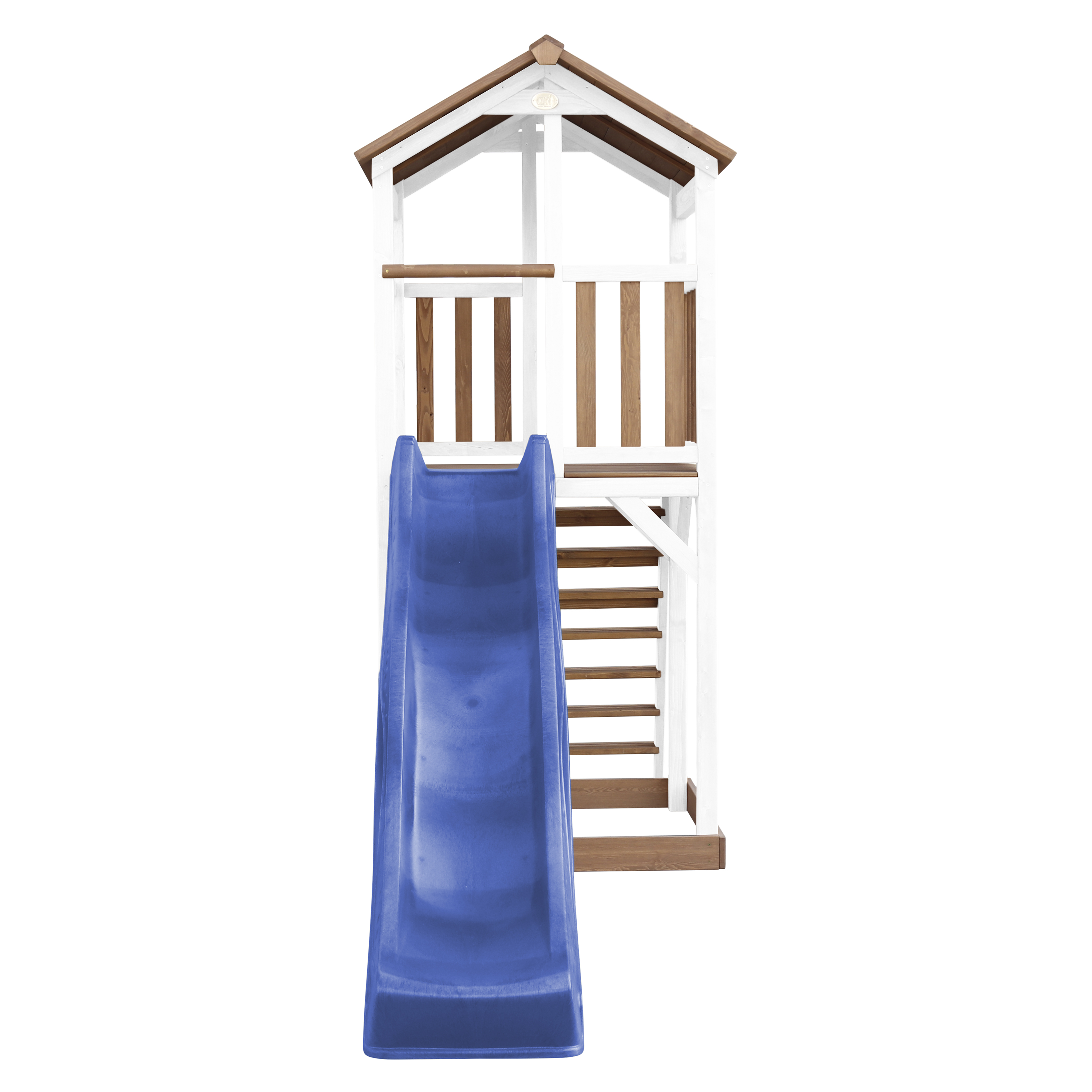 Beach Tower Speeltoren Bruin/wit - Blauwe Glijbaan