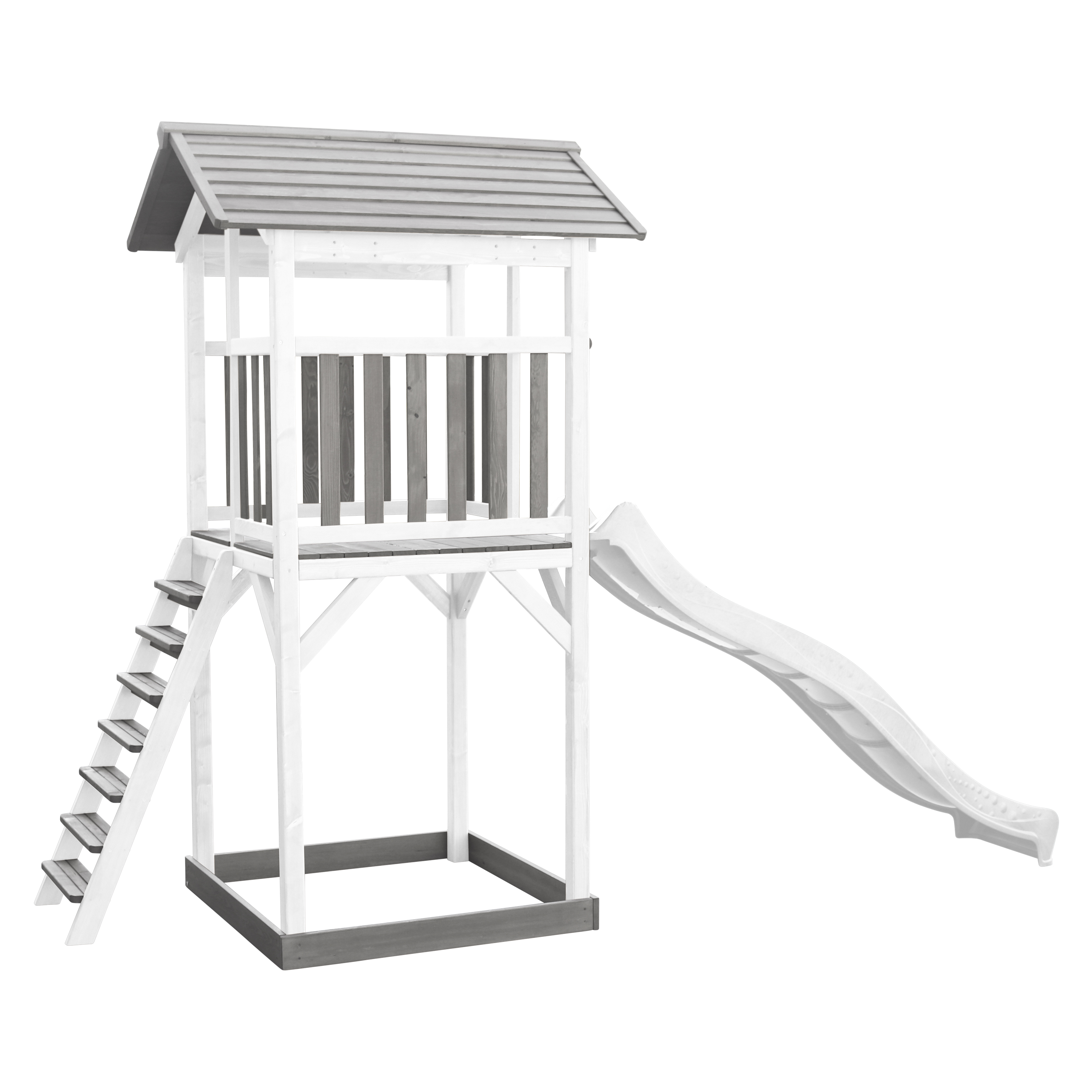 Beach Tower Speeltoren Grijs/wit - Witte Glijbaan