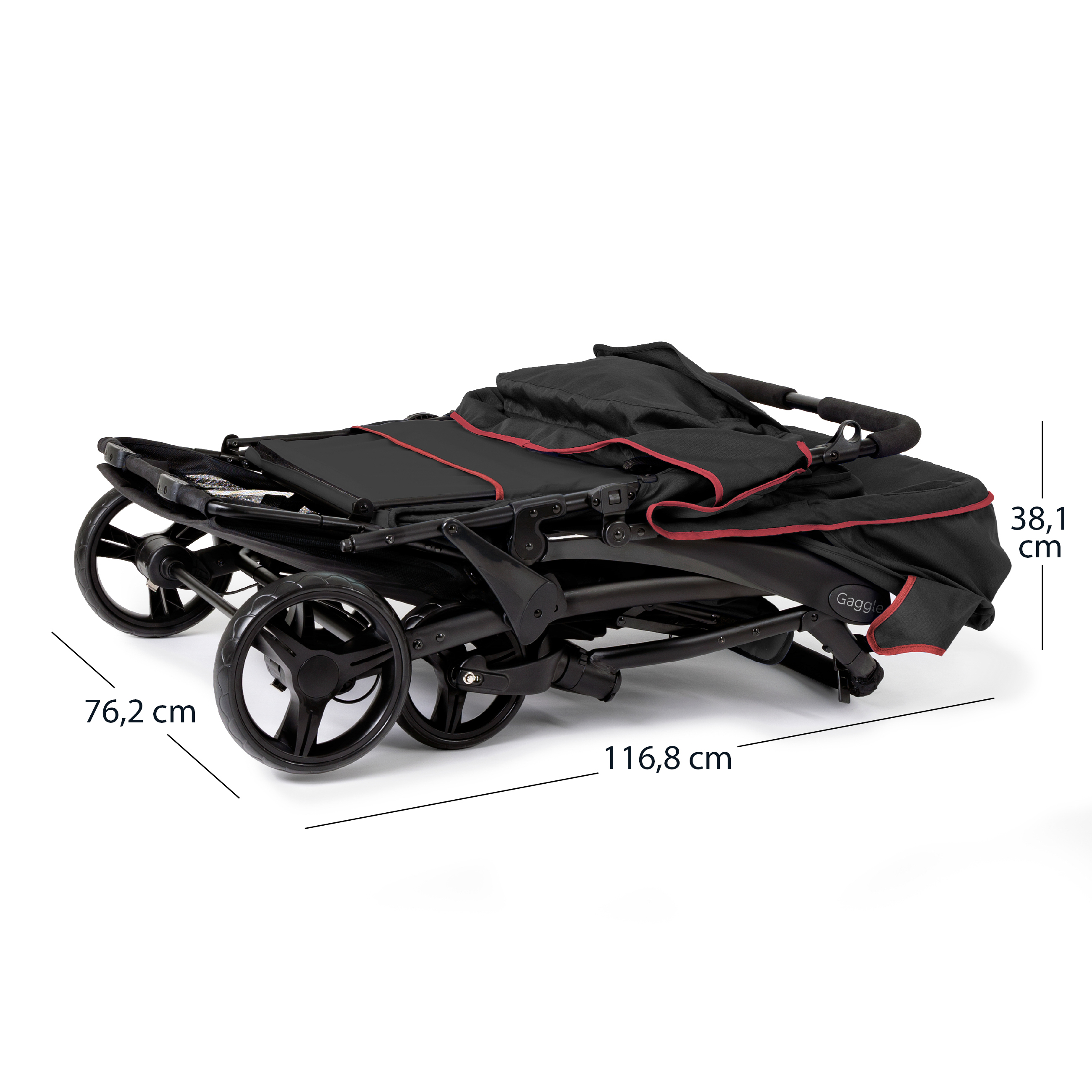 Odyssey 4x4 quad kinderwagen / buggy voor 4 kinderen in rood Odyssey 4x4 quad kinderwagen / buggy voor 4 kinderen in rood