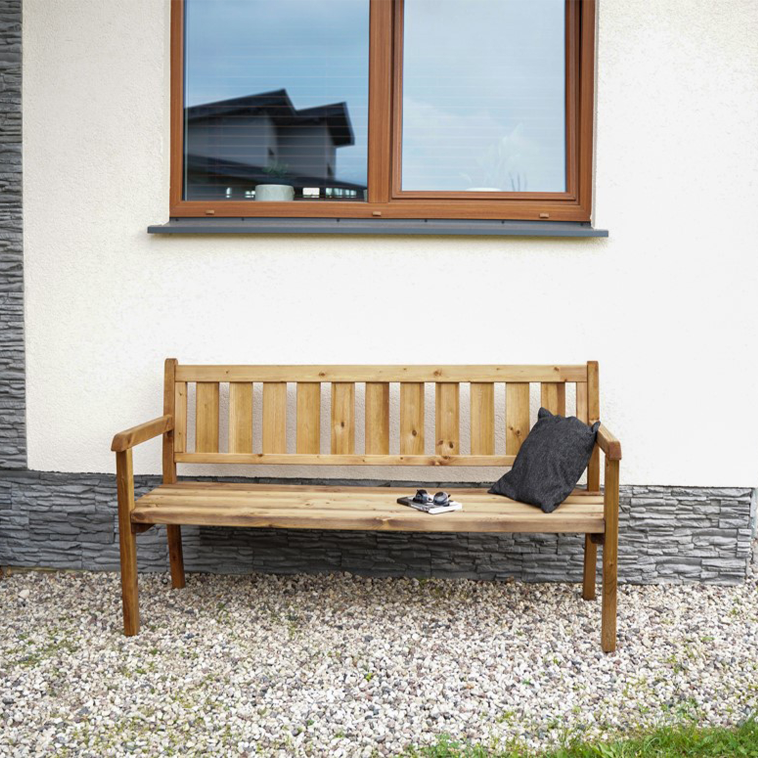 Charlotte Tuinbank van hout 170 cm - Bruin
