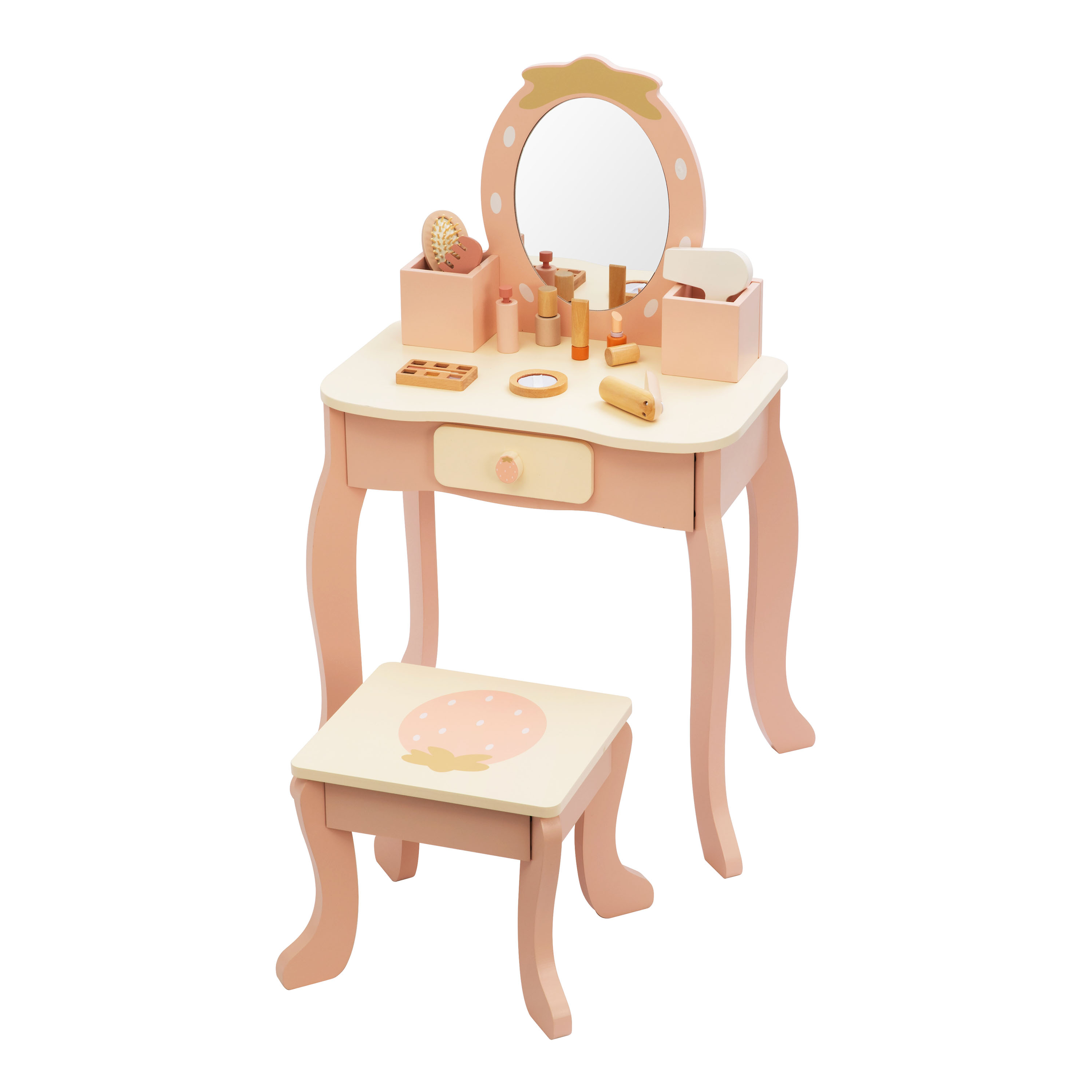 Schminktisch aus Holz Erdbeere
