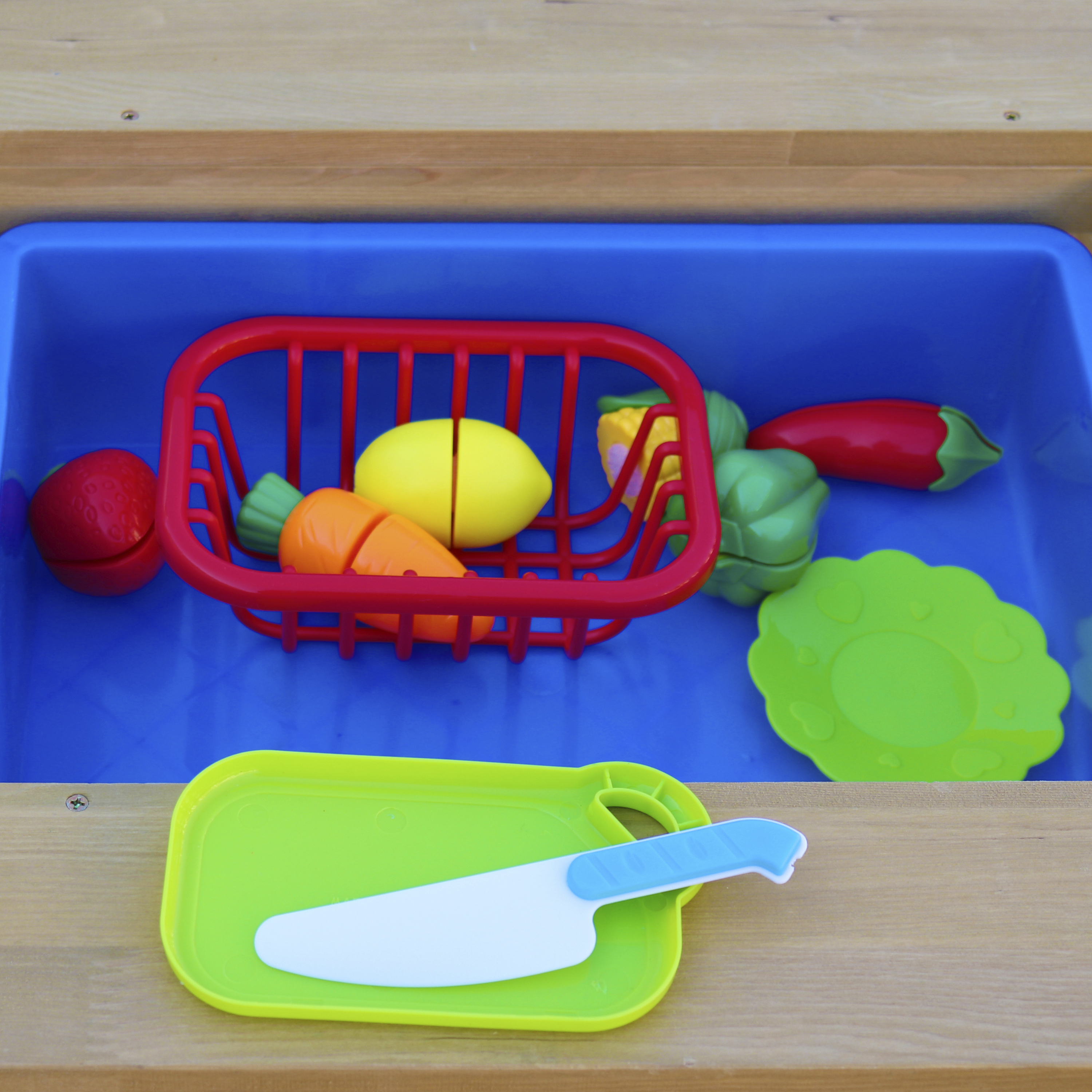 Emily Zand & Water Picknicktafel met Speelkeuken wastafel Br