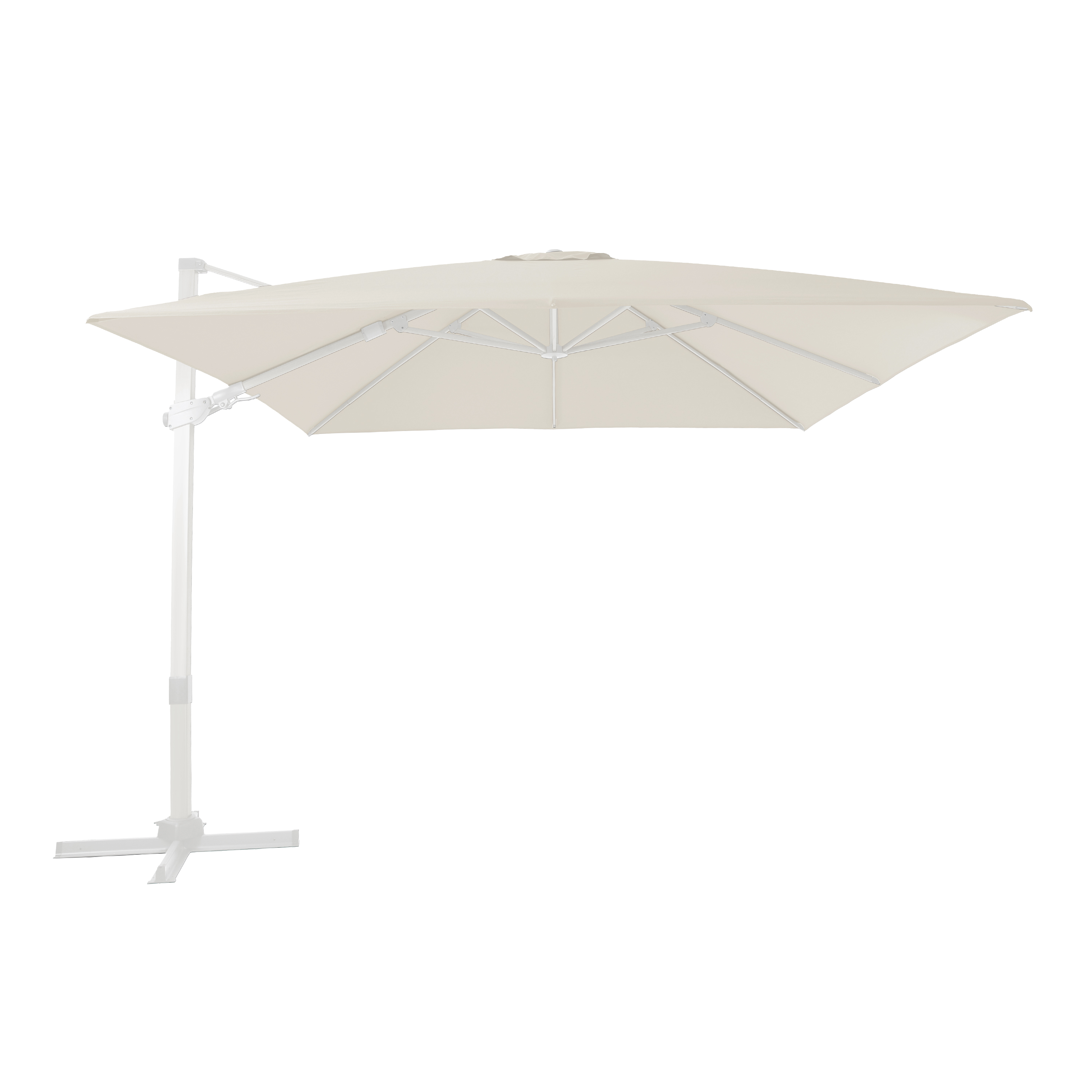 Apollo Premium Floating Parasol 300x300 White/Beige