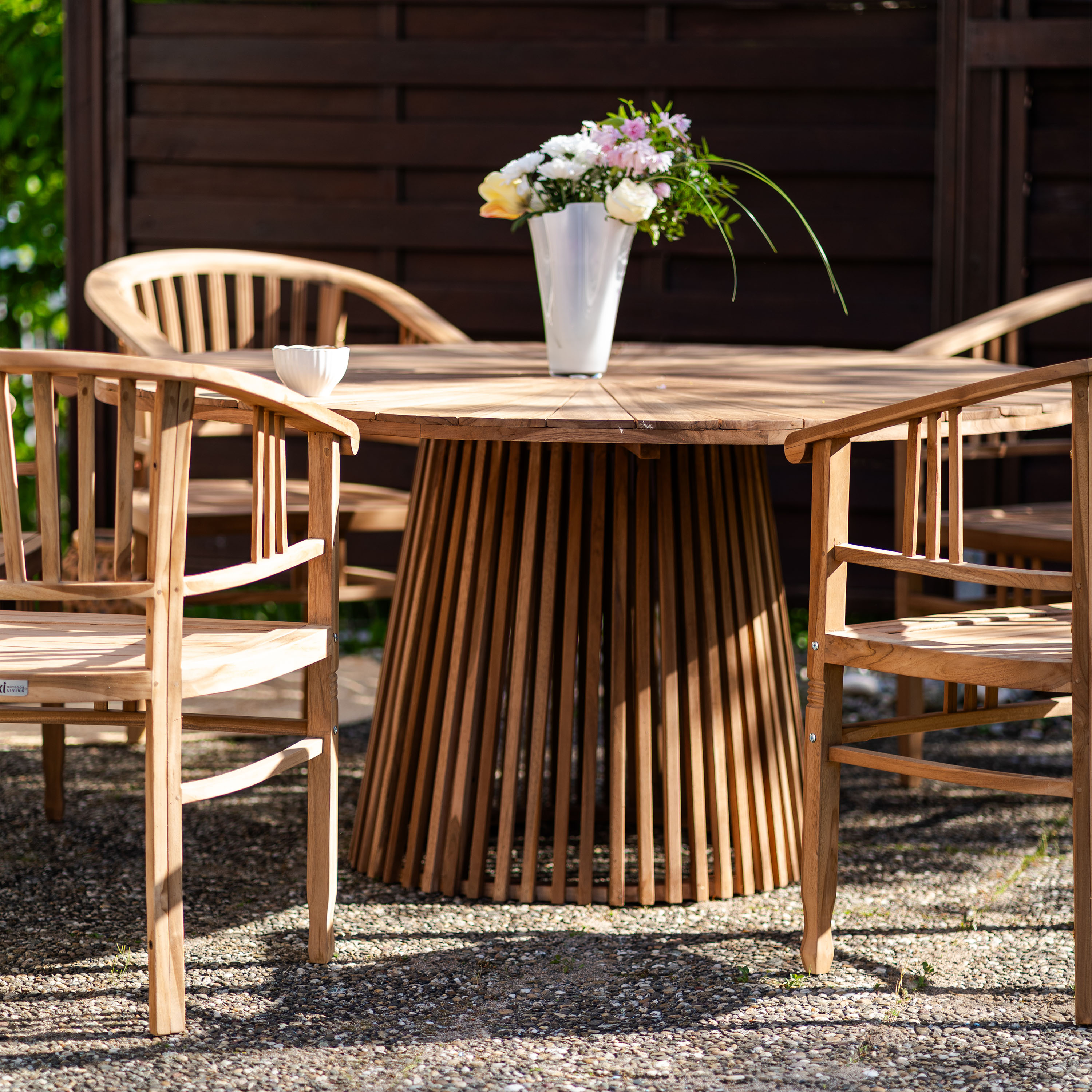 Hani/Talia 150 cm Tuinset 7-delig Teak
