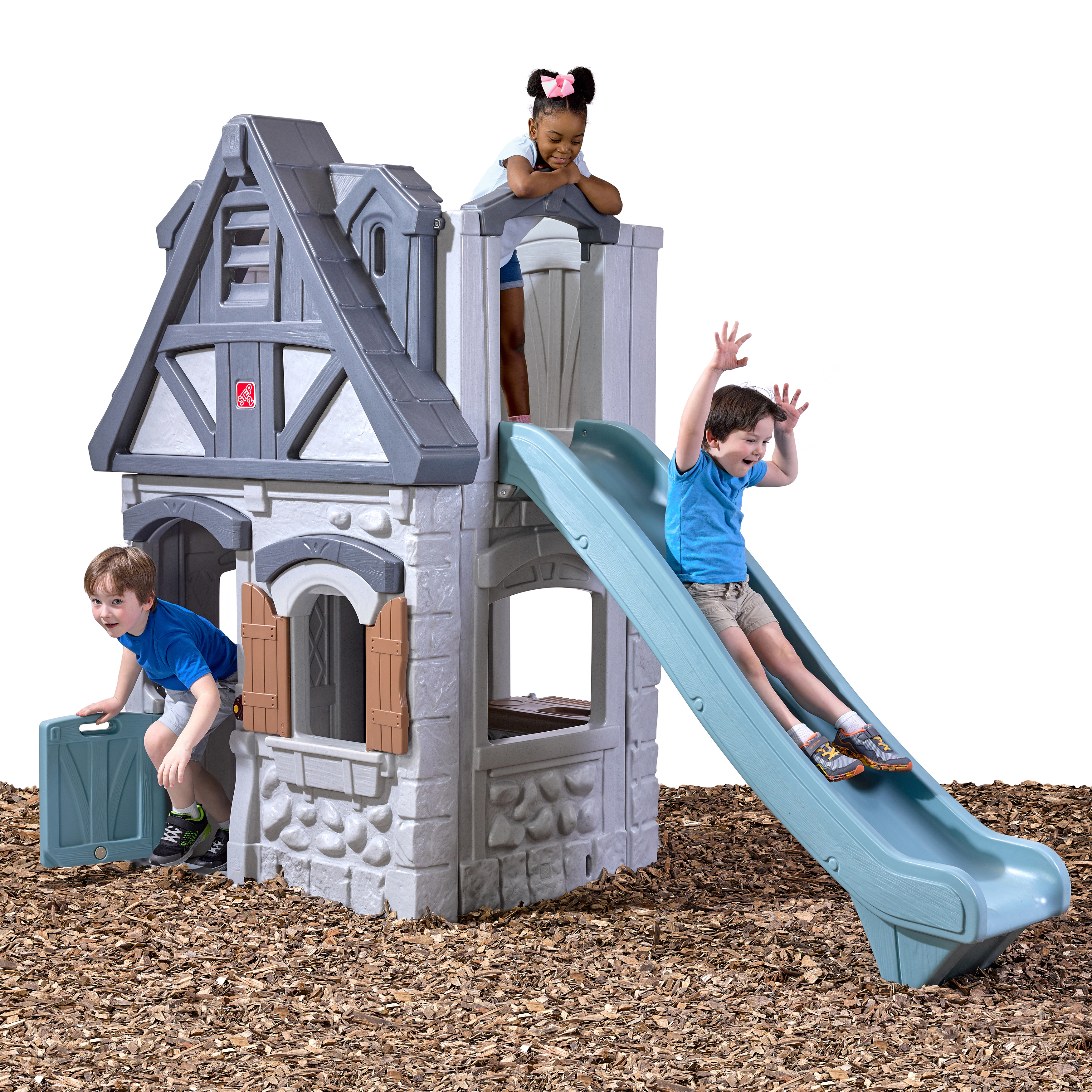 Enchanting Adventures 2-Etagen Spielhaus & Rutsche Enchanting Adventures 2-Etagen Spielhaus & Rutsche