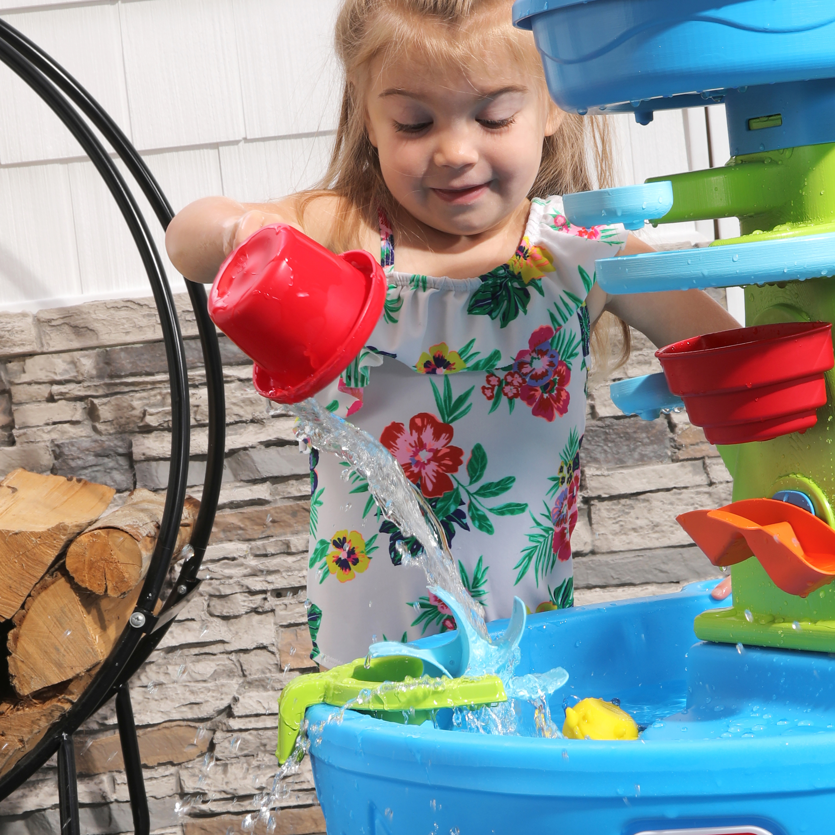 Double Showers Splash Water Table