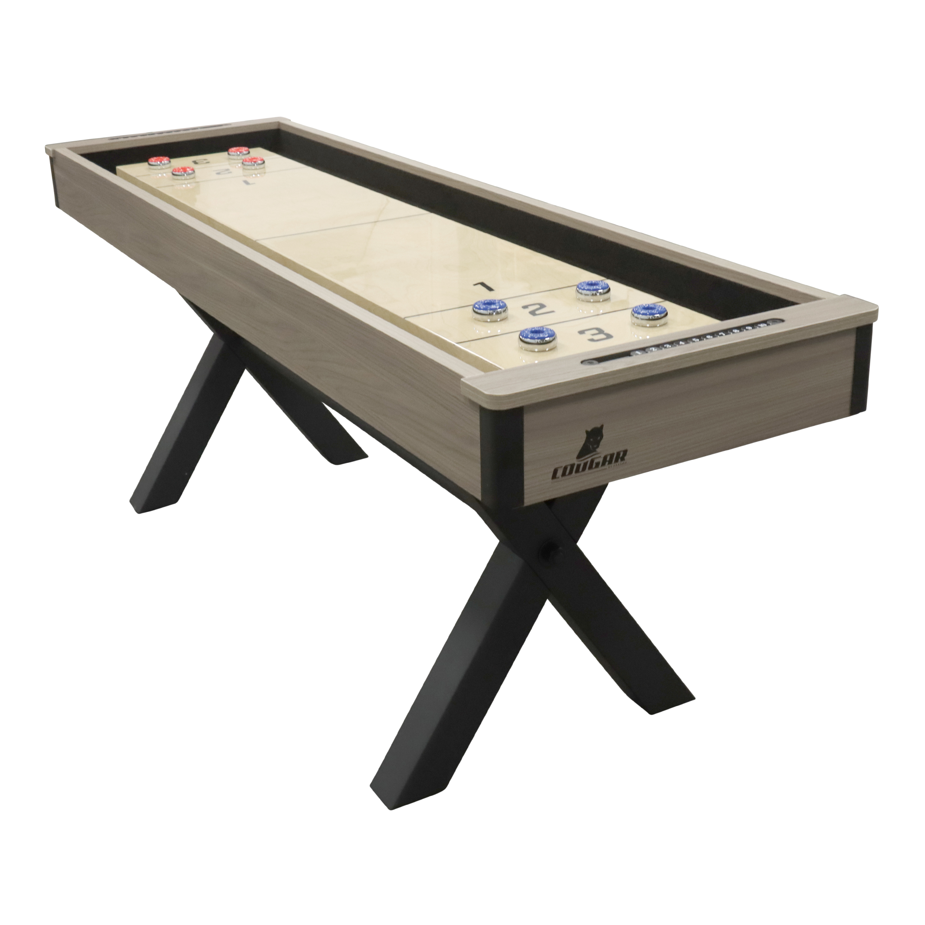 Mason Shuffleboard including Table Top - Oak/Black