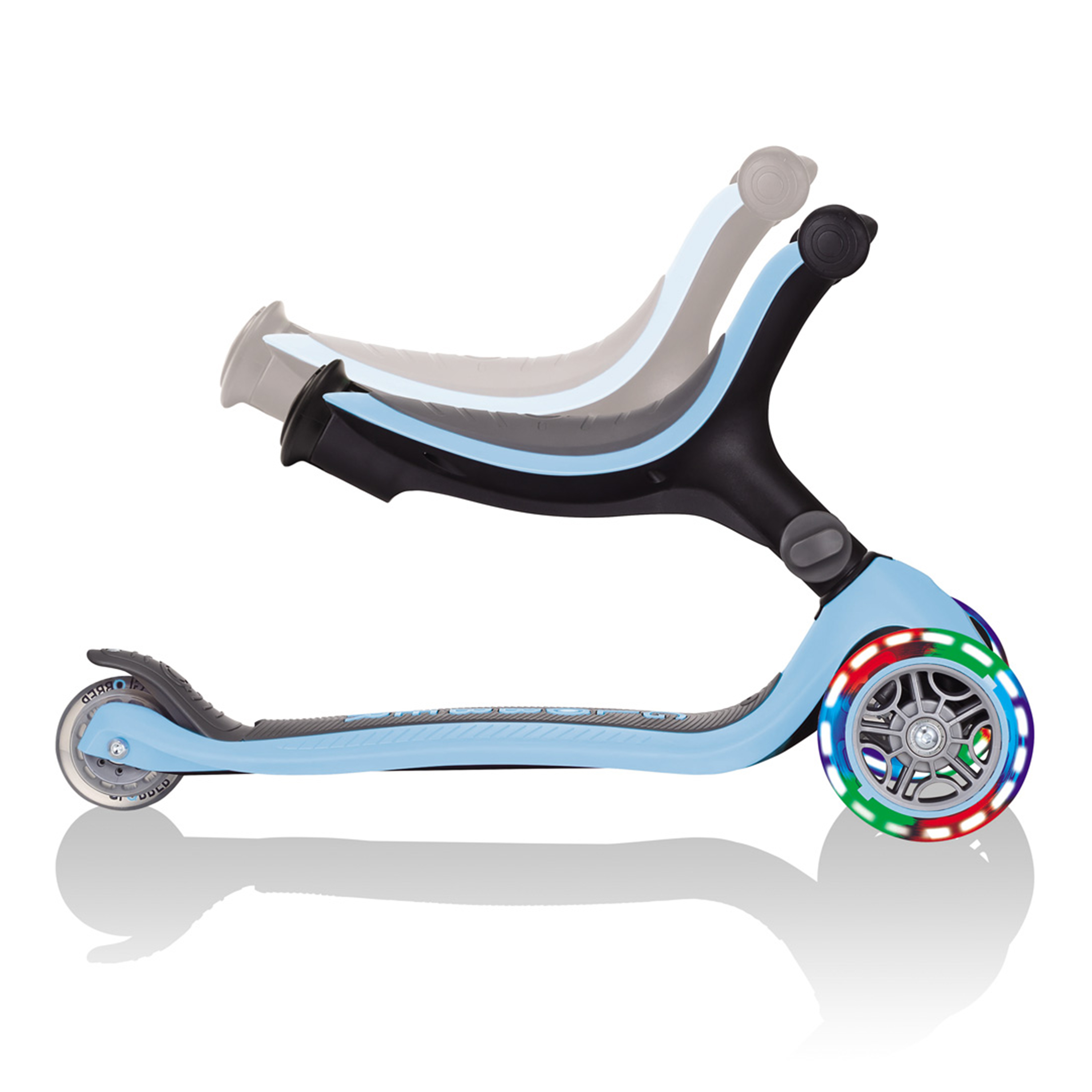 Go Up Foldable Plus Lights 3-in-1 Scooter Pastel Blue