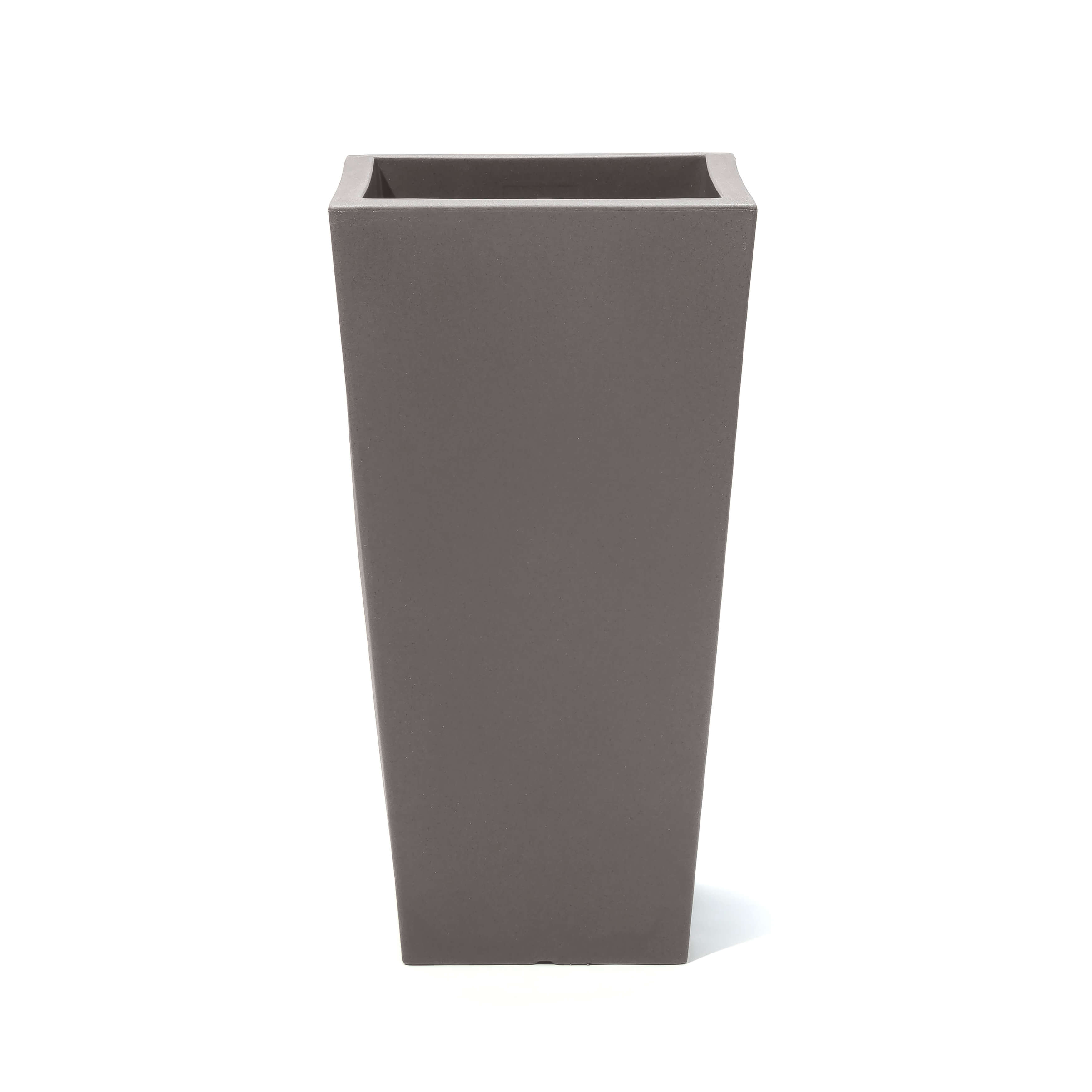 Tremont Tall Square Tapered Planter - Dark Cedar