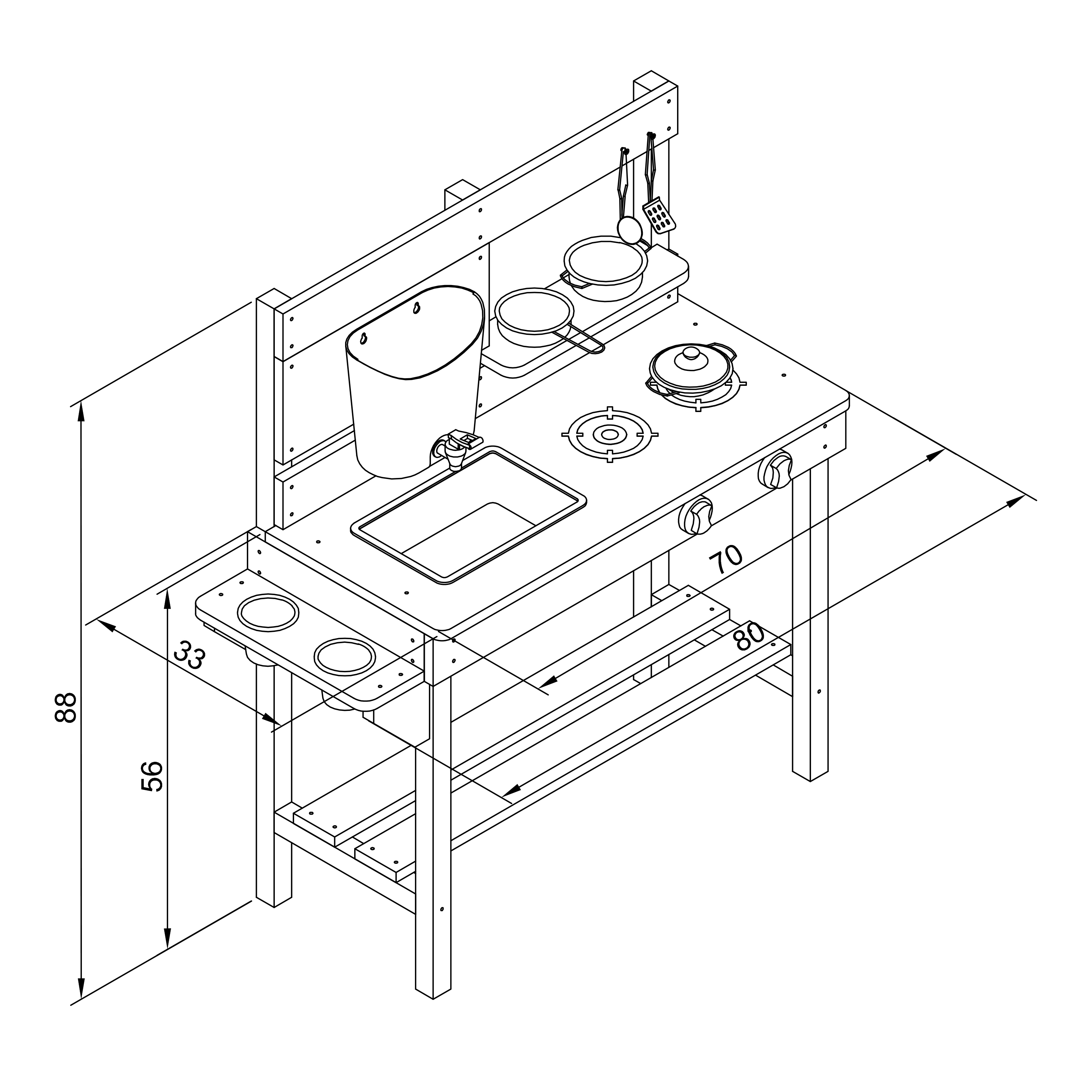 Puck Zand & Water Speelkeuken Bruin/groen