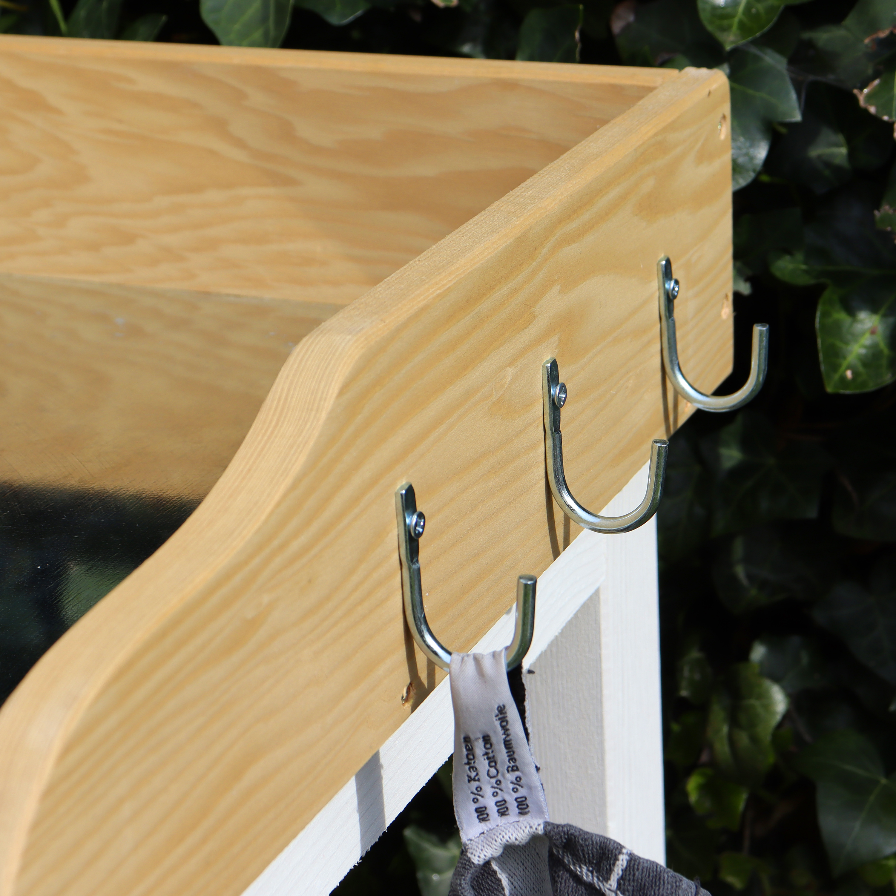 Oppottafel met opbergplanken Bruin/wit