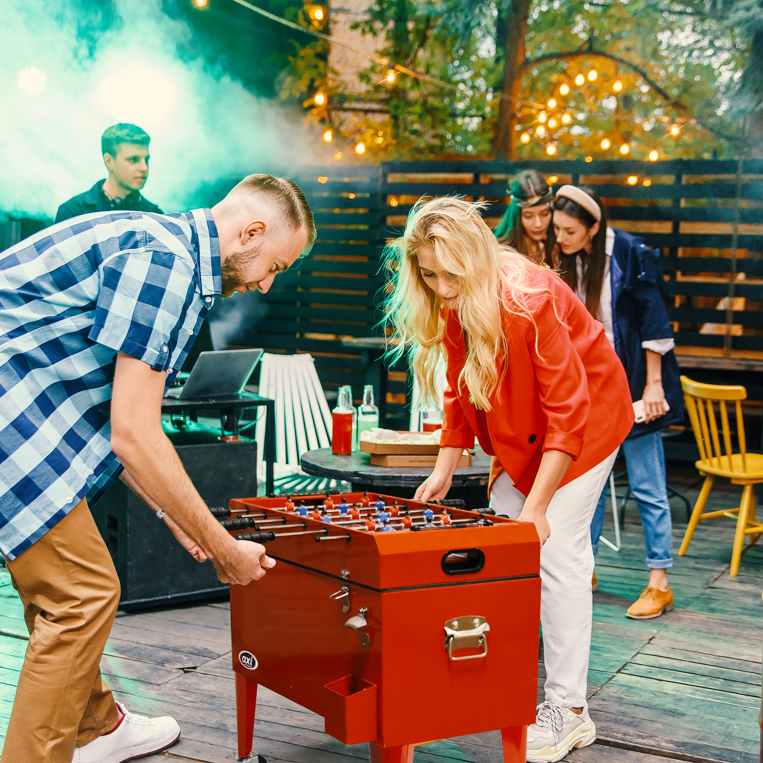 Cooler met Tafelvoetbal Rood