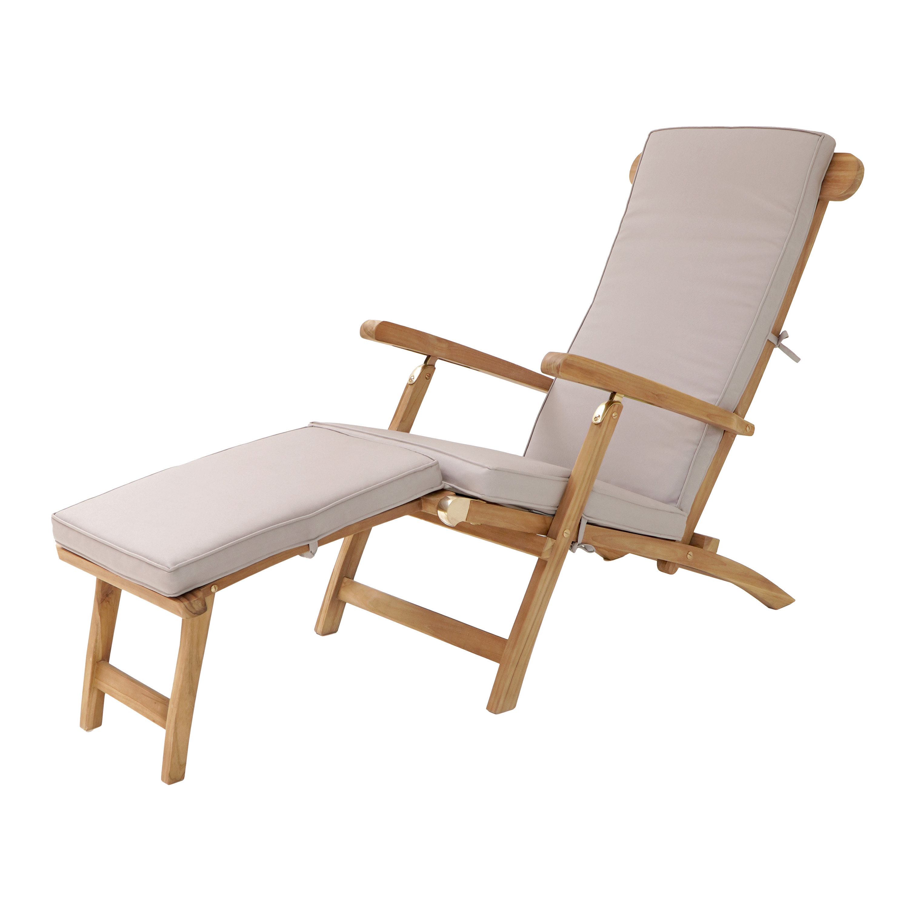 Costa Deckchair Ligstoel Teak met kussen
