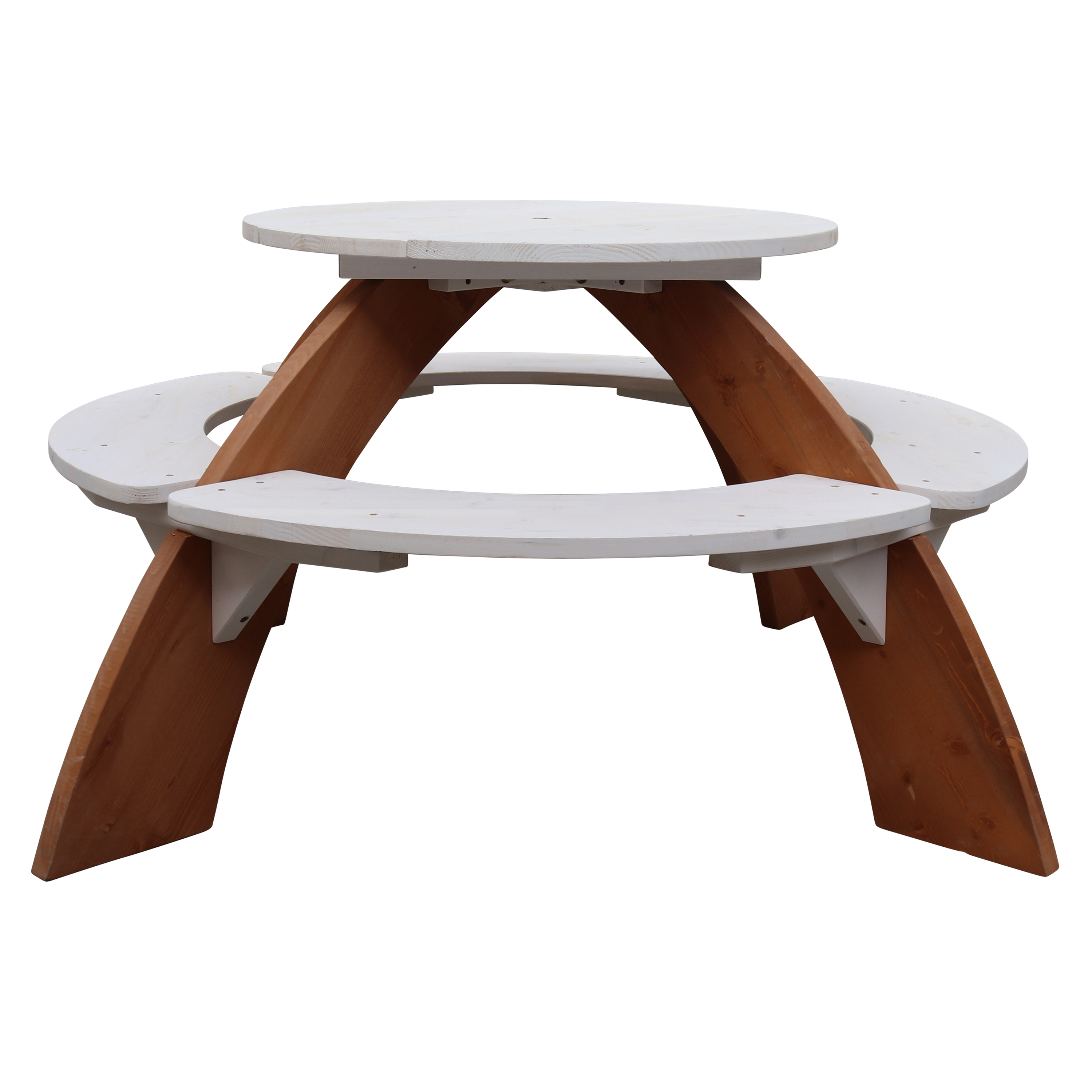 Orion Picknicktafel Grijs/wit - Parasol Blauw