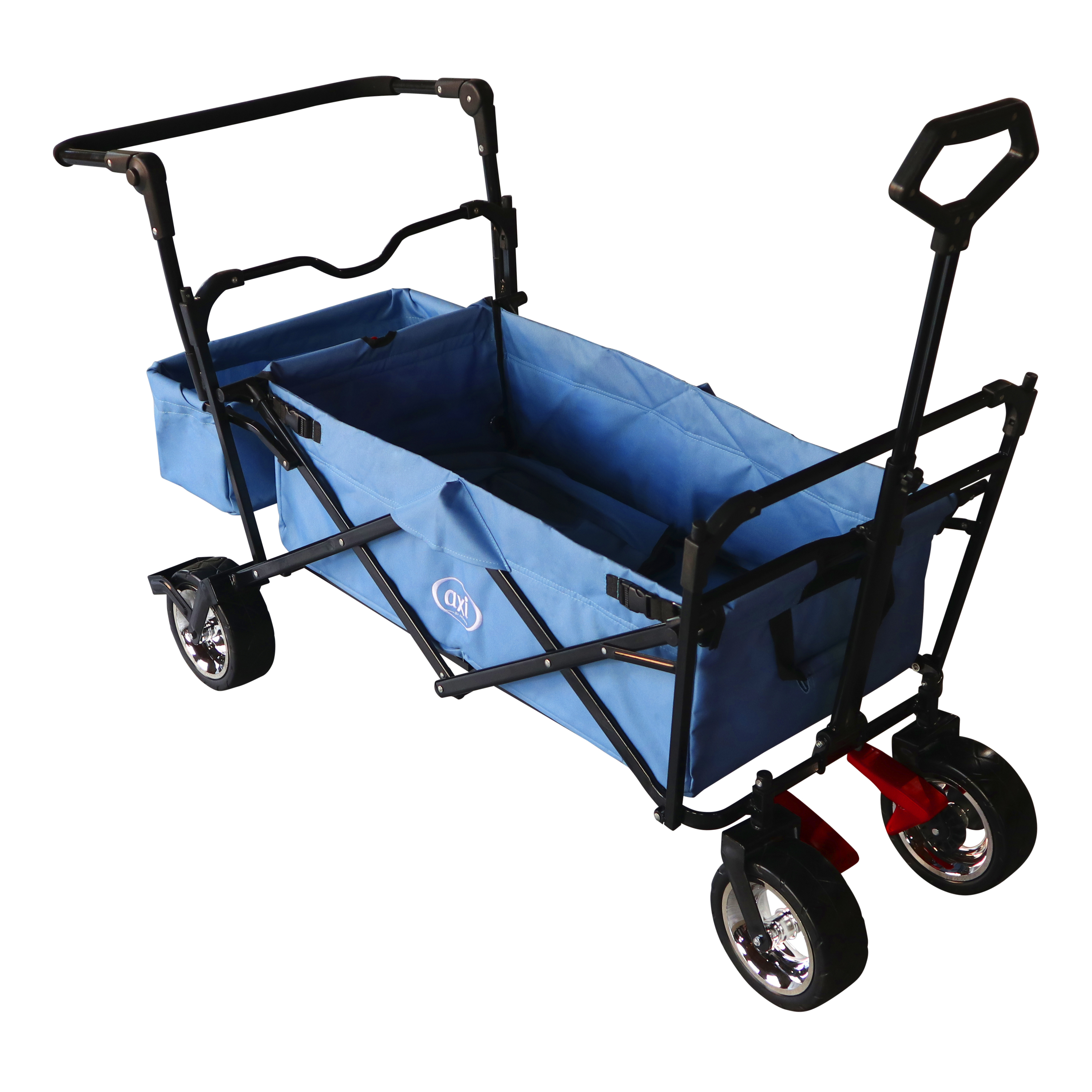 AB210 Foldable Beachwagon with roof, bag, brake and handleba