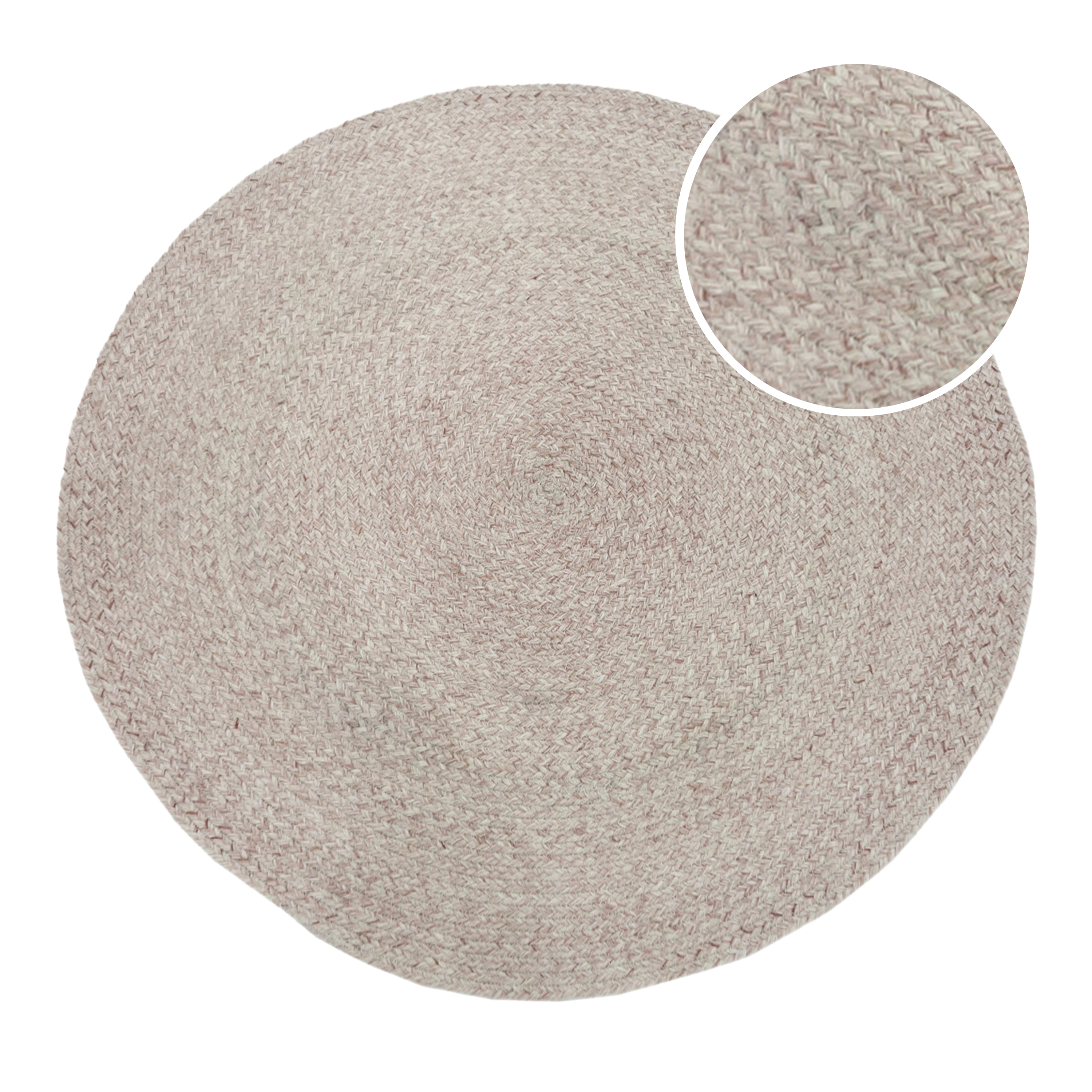 Corfu Buitenkleed – Rond – Ø 180 cm - Beige / Rosé