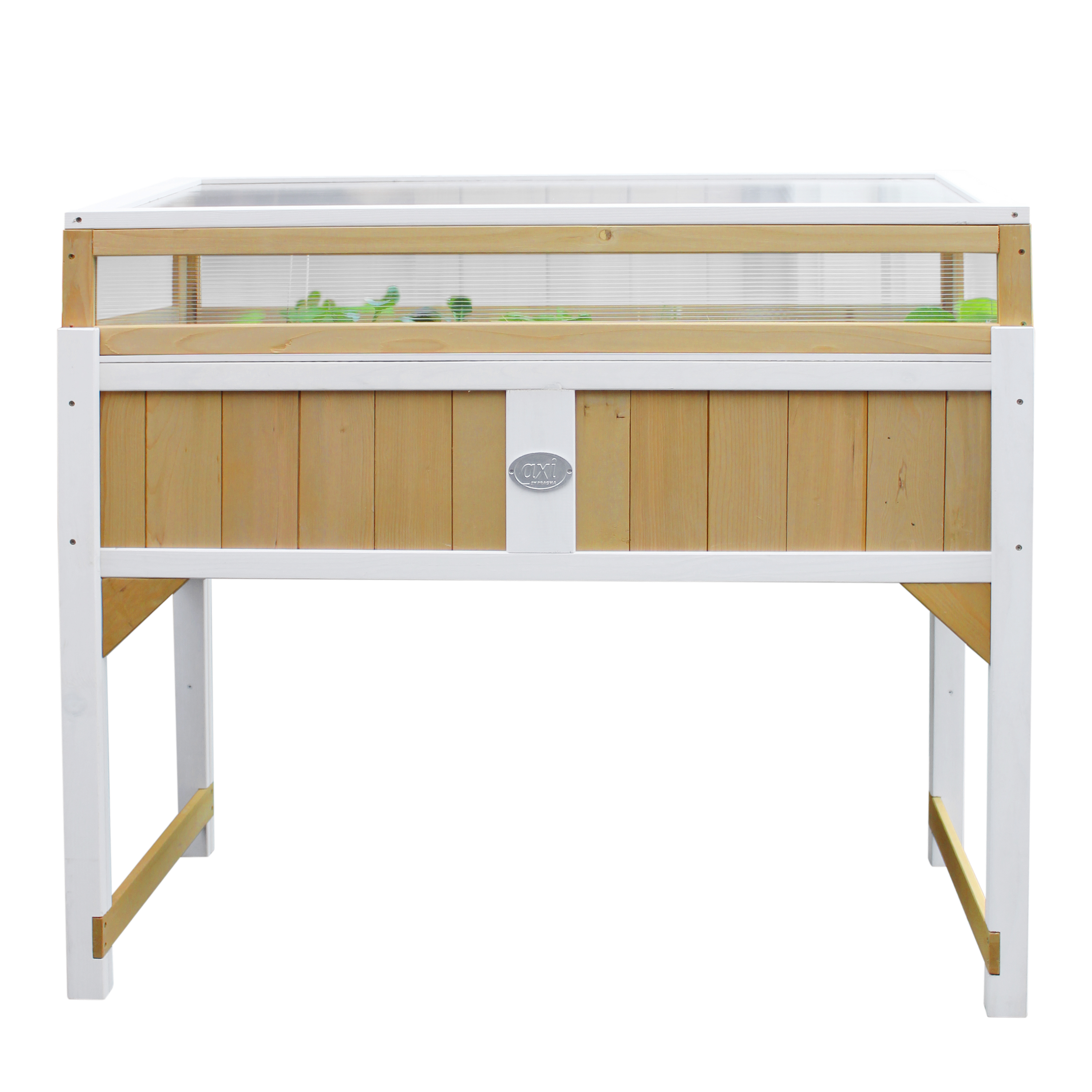 Kweektafel met broeikas en gronddoek Bruin/wit