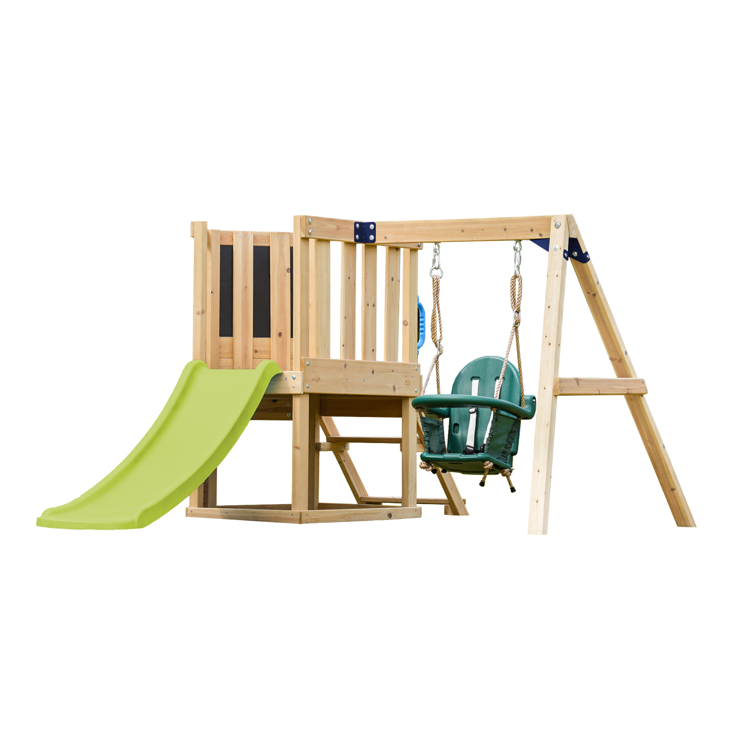 Timo Mini Aire de jeux – Toboggan vert citron