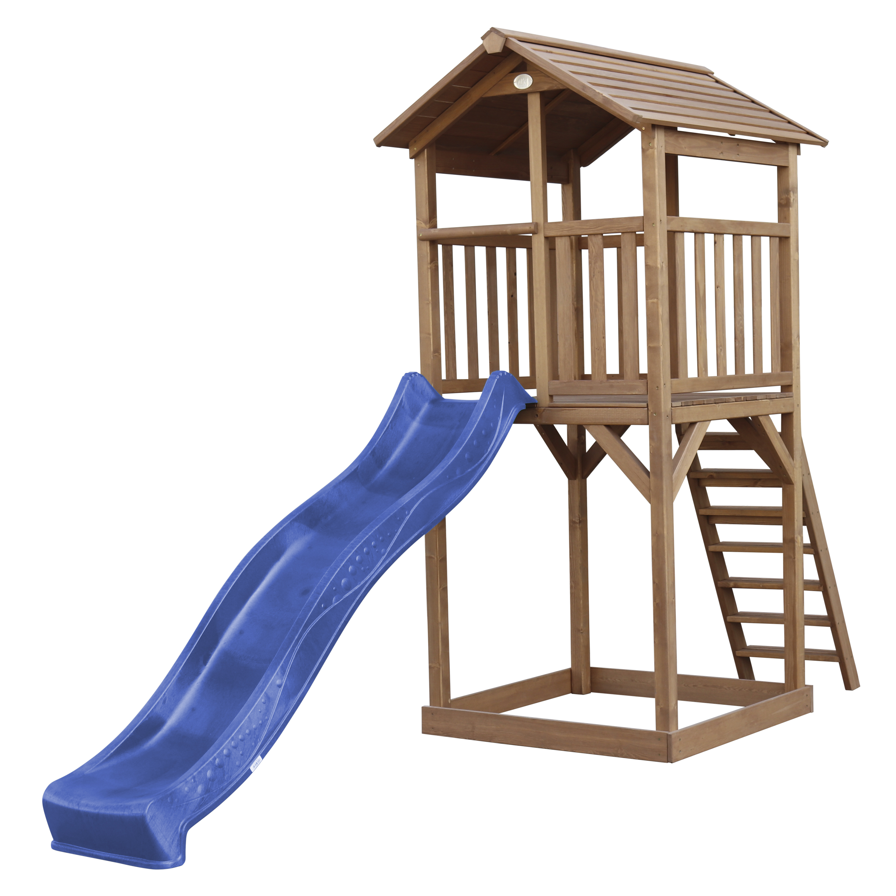 Beach Tower Speeltoren Bruin - Blauwe Glijbaan