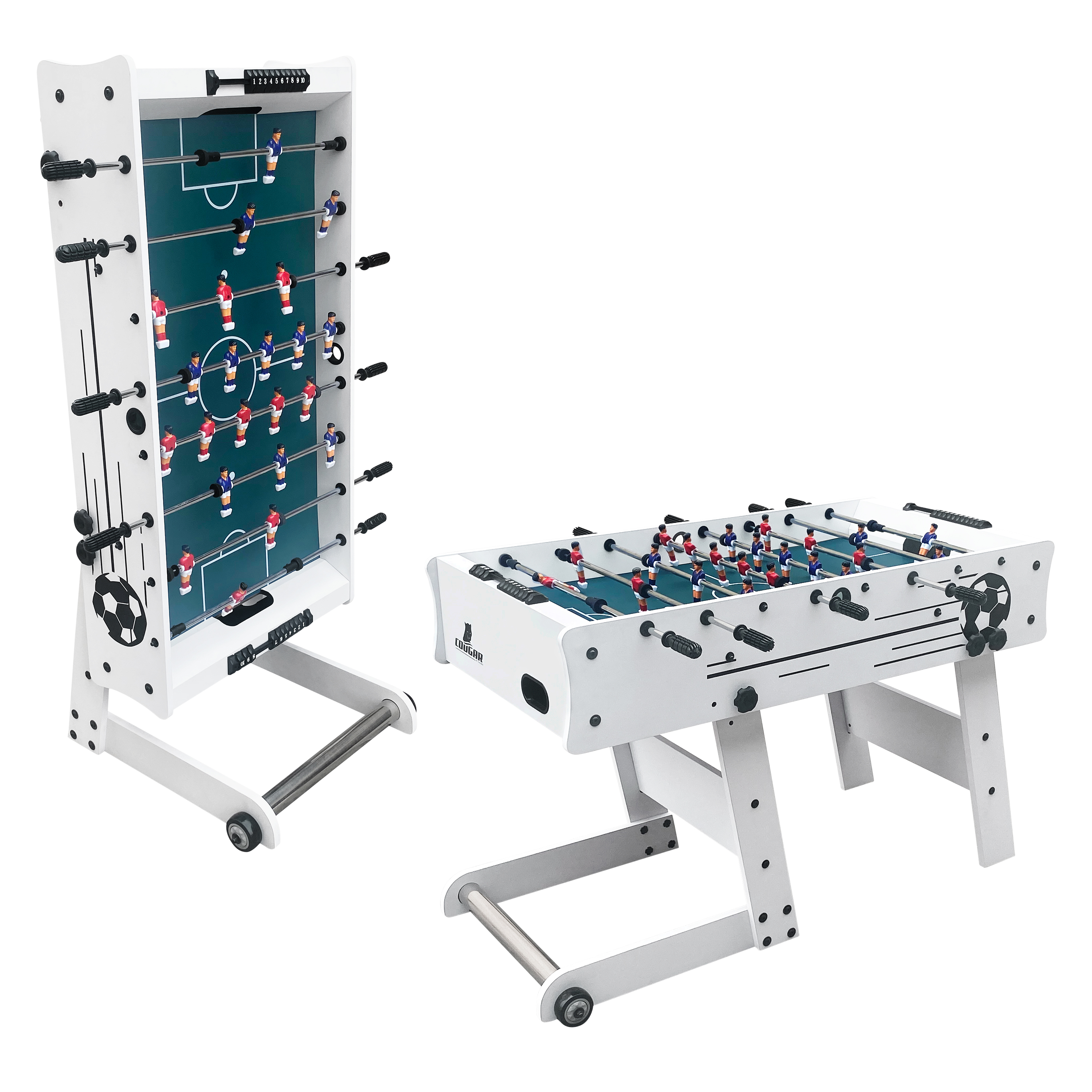 Scorpion Kick TS opklapbare Voetbaltafel Wit