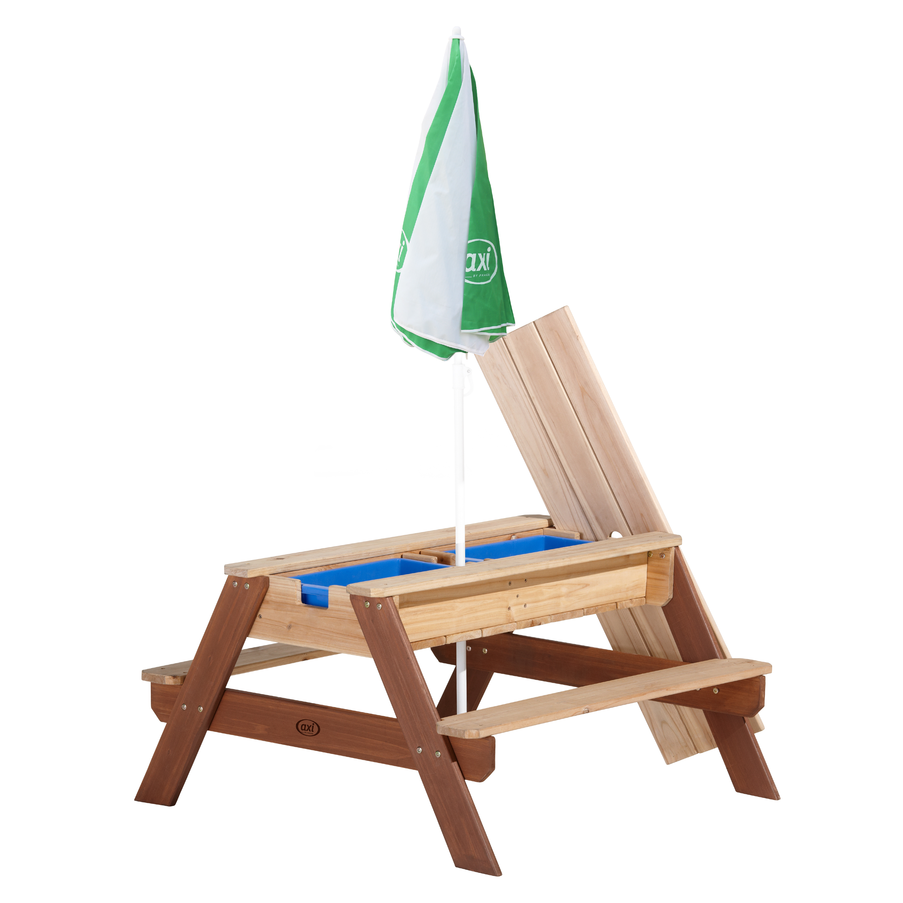 Nick Sand & Water Picnic Table Brown with Umbrella