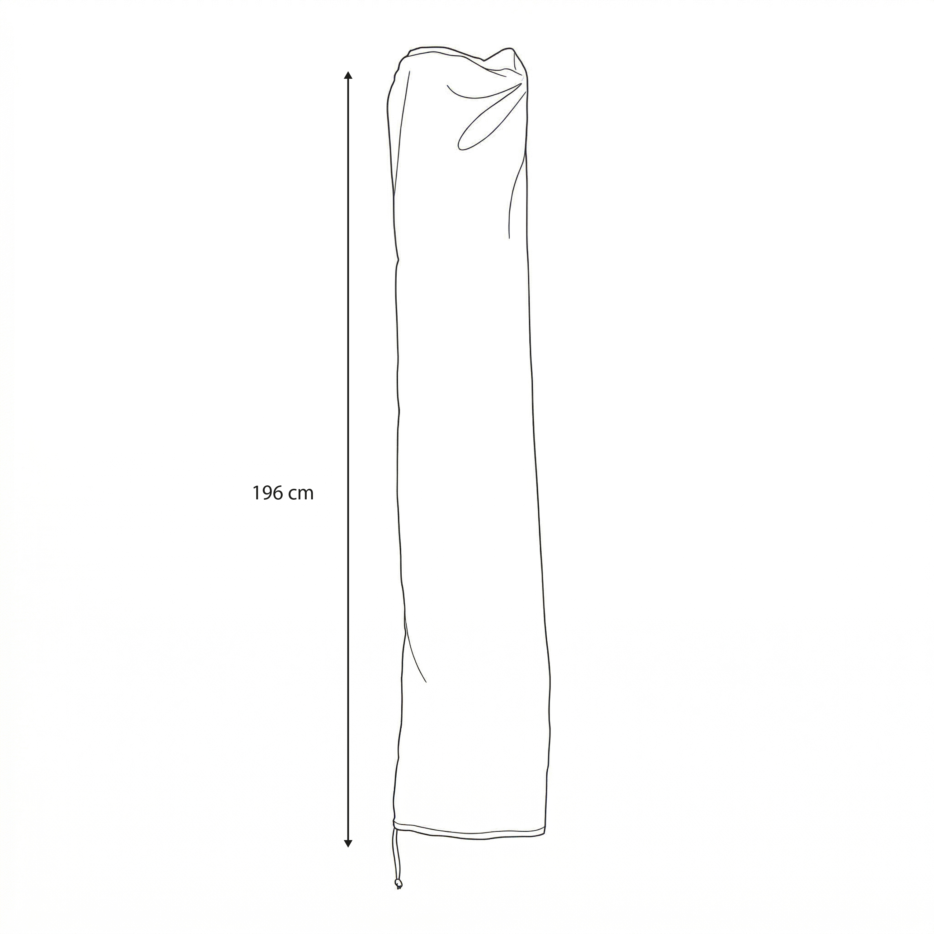 Hanging Umbrella Cover L196 - Ø 300cm - Black