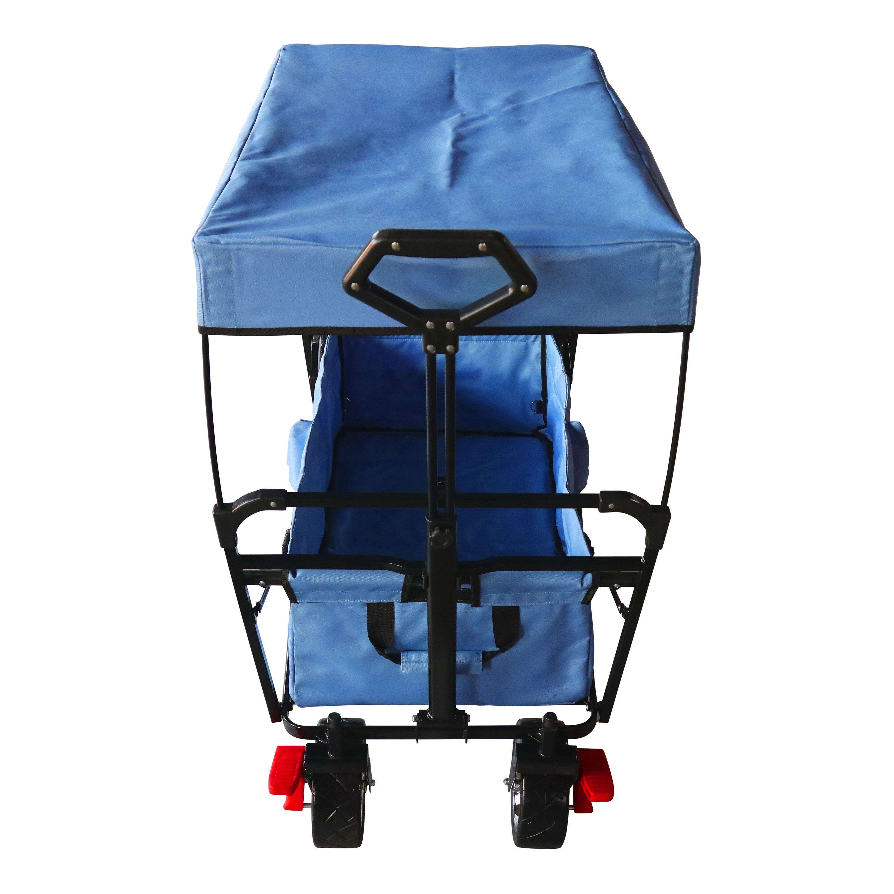 AB210 Foldable Beachwagon with roof, bag, brake and handleba