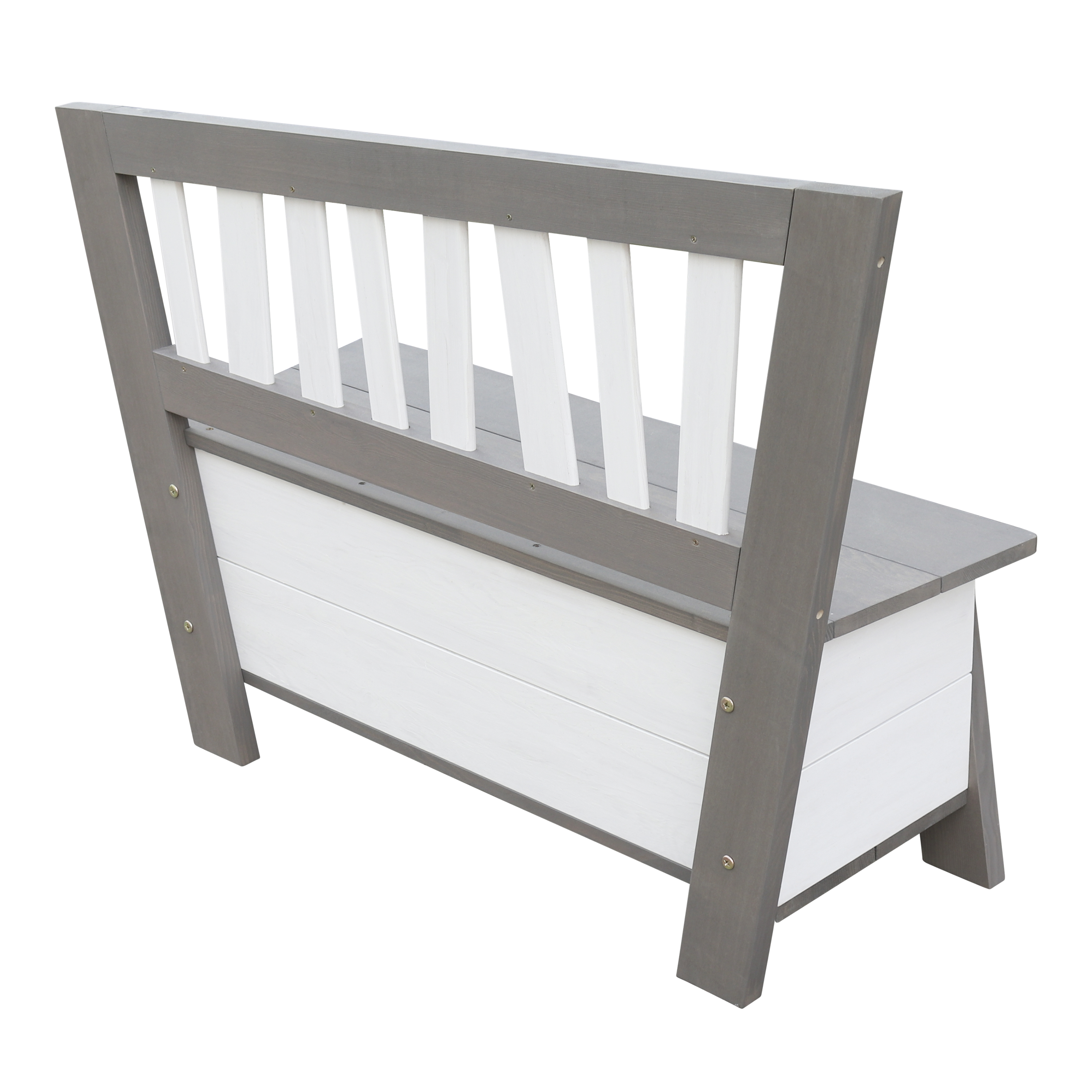 Corky Storage Bench Grey/White Corky Storage Bench Grey/White