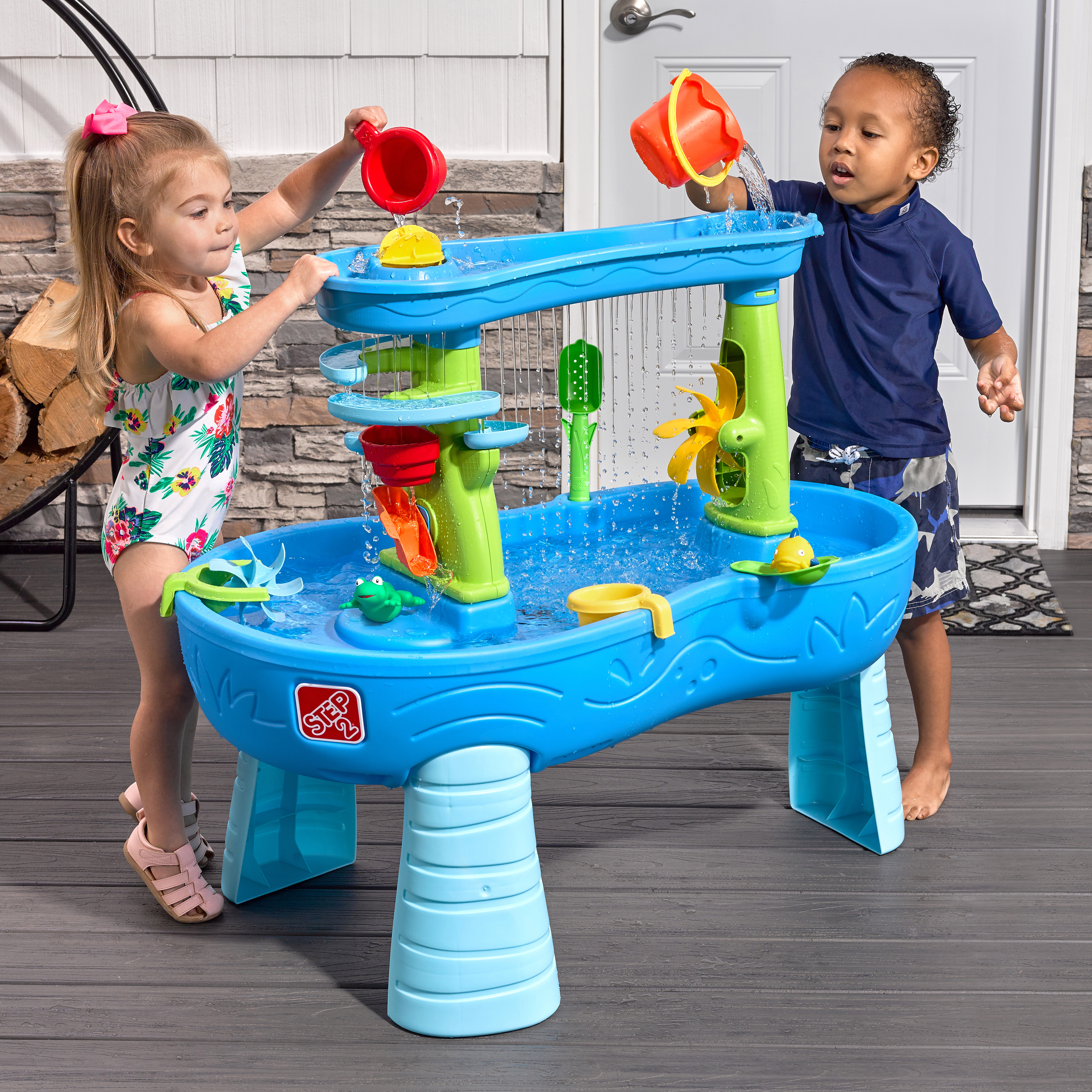 Double Showers Splash Water Table