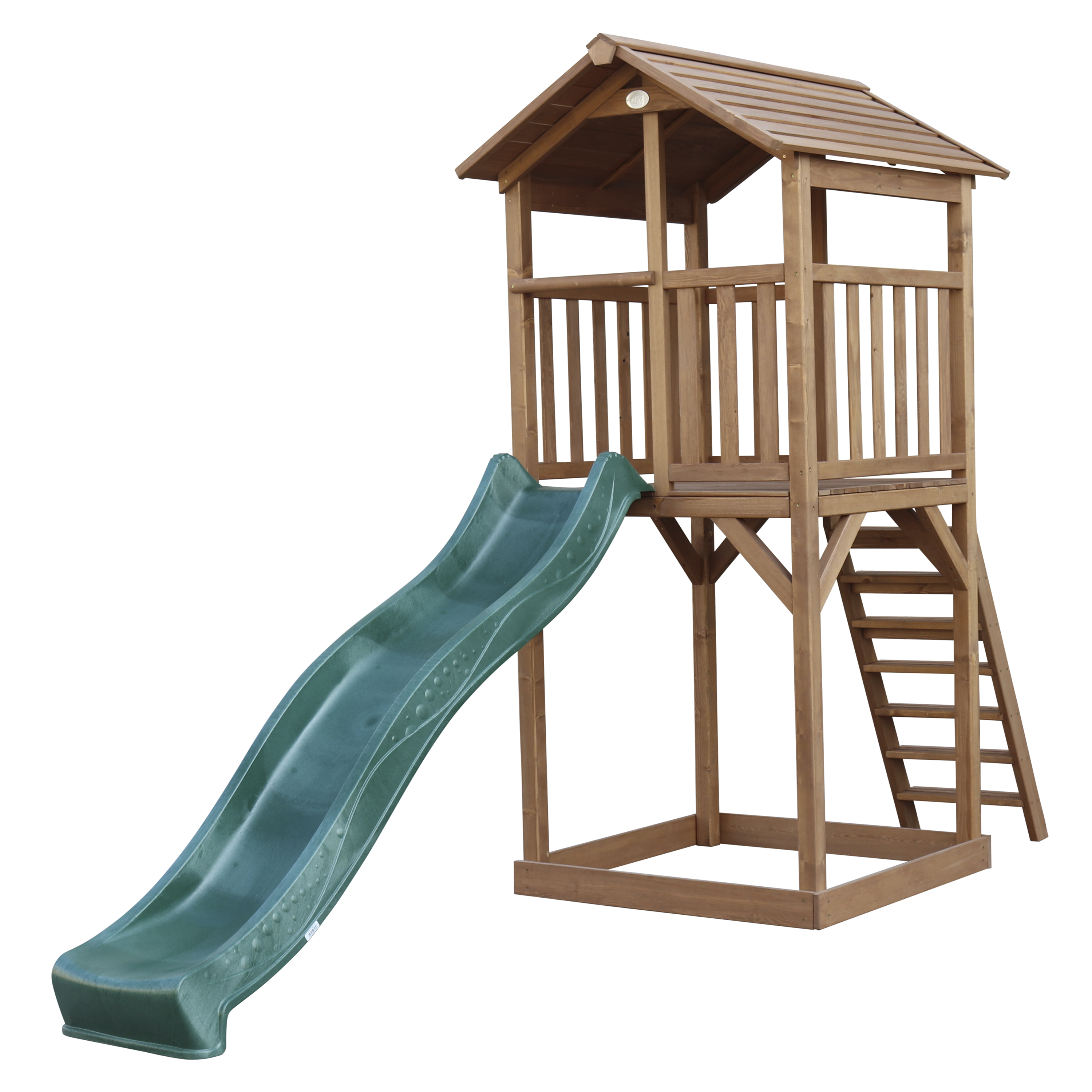 Beach Tower Speeltoren Bruin - Groene Glijbaan