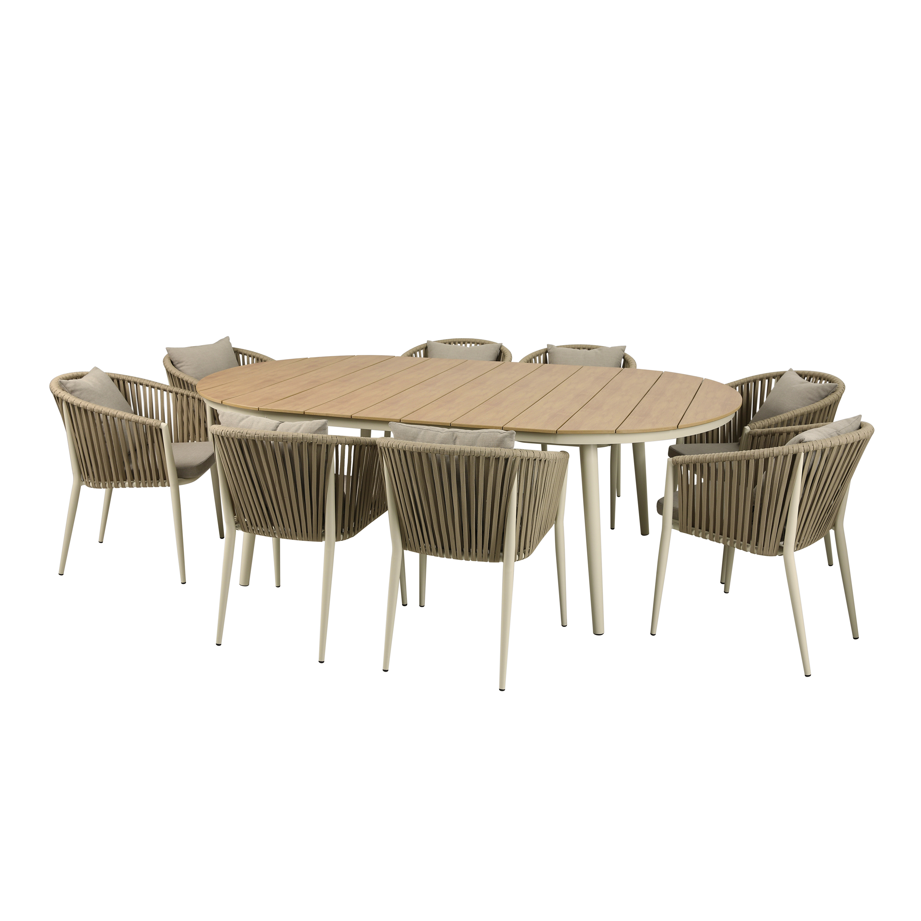 Chay Aluminium Dining Set - Beige