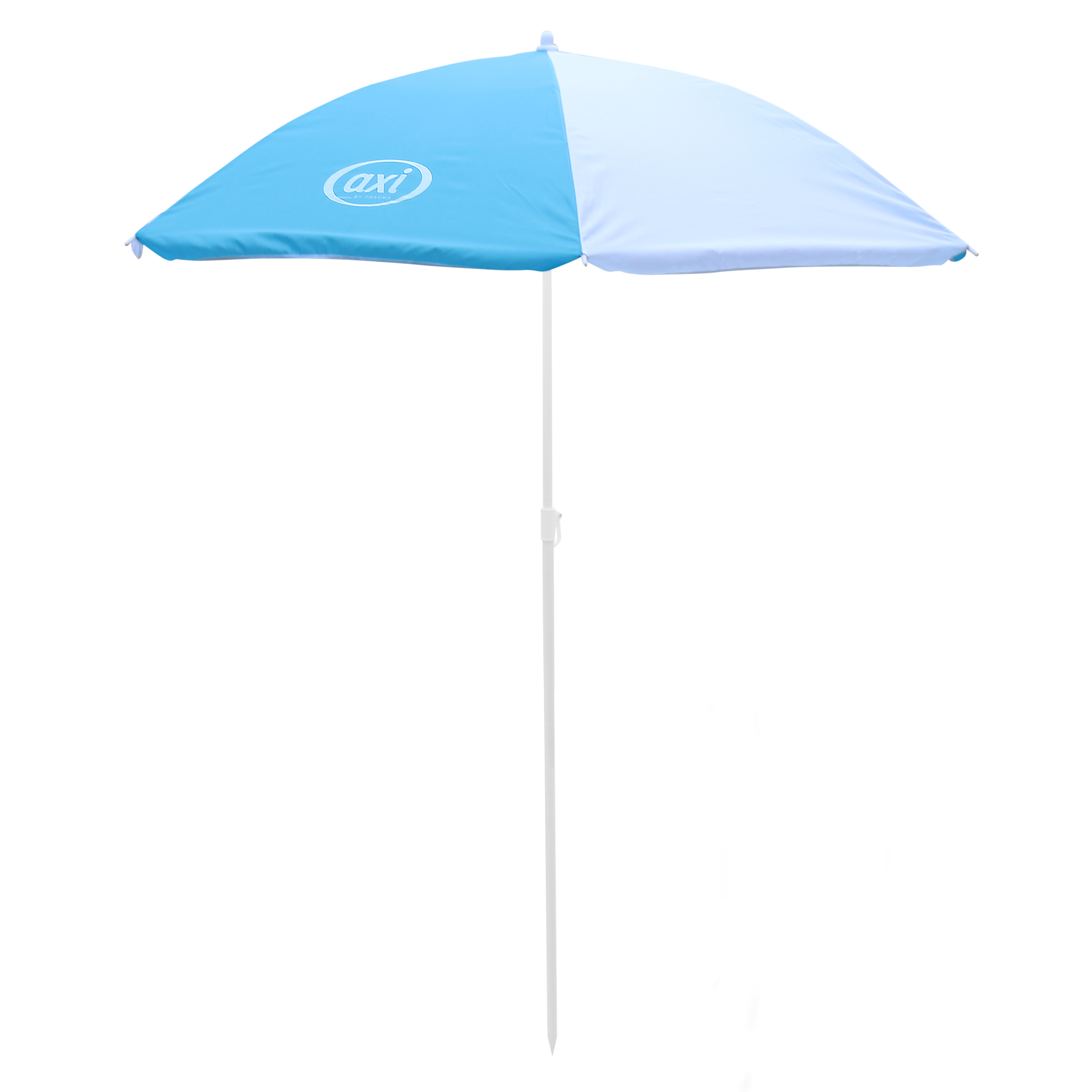 Nick Zand & Water Picknicktafel Bruin - Parasol Blauw/wit