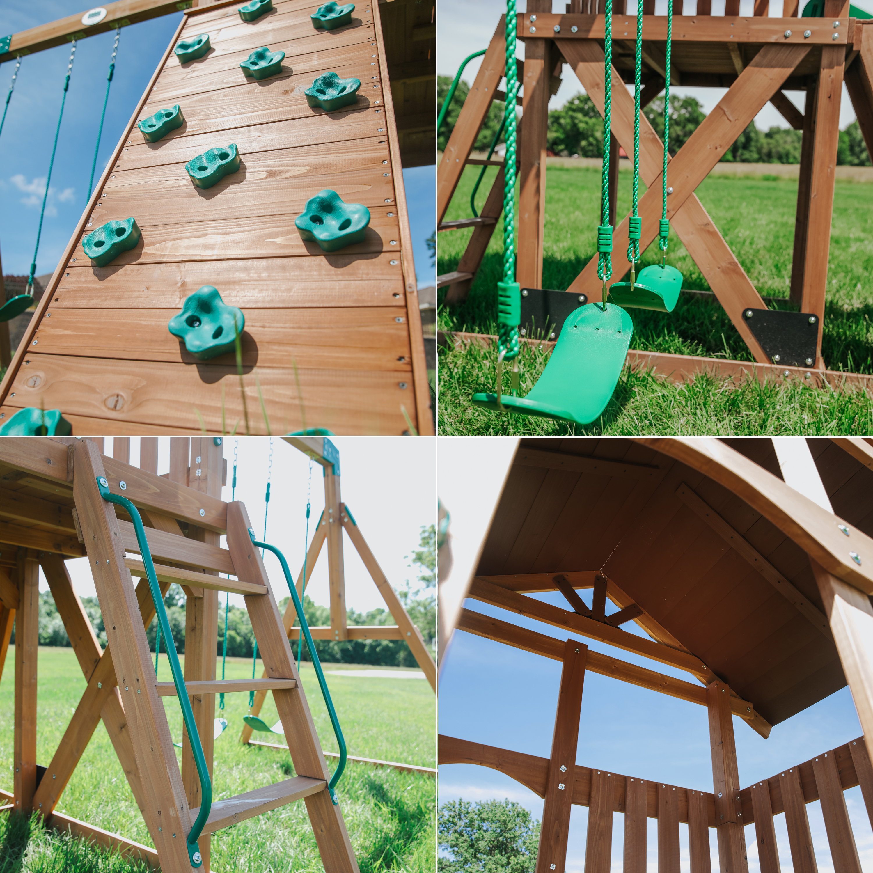 Lightning Ridge Play Set with Double Swing and Slide
