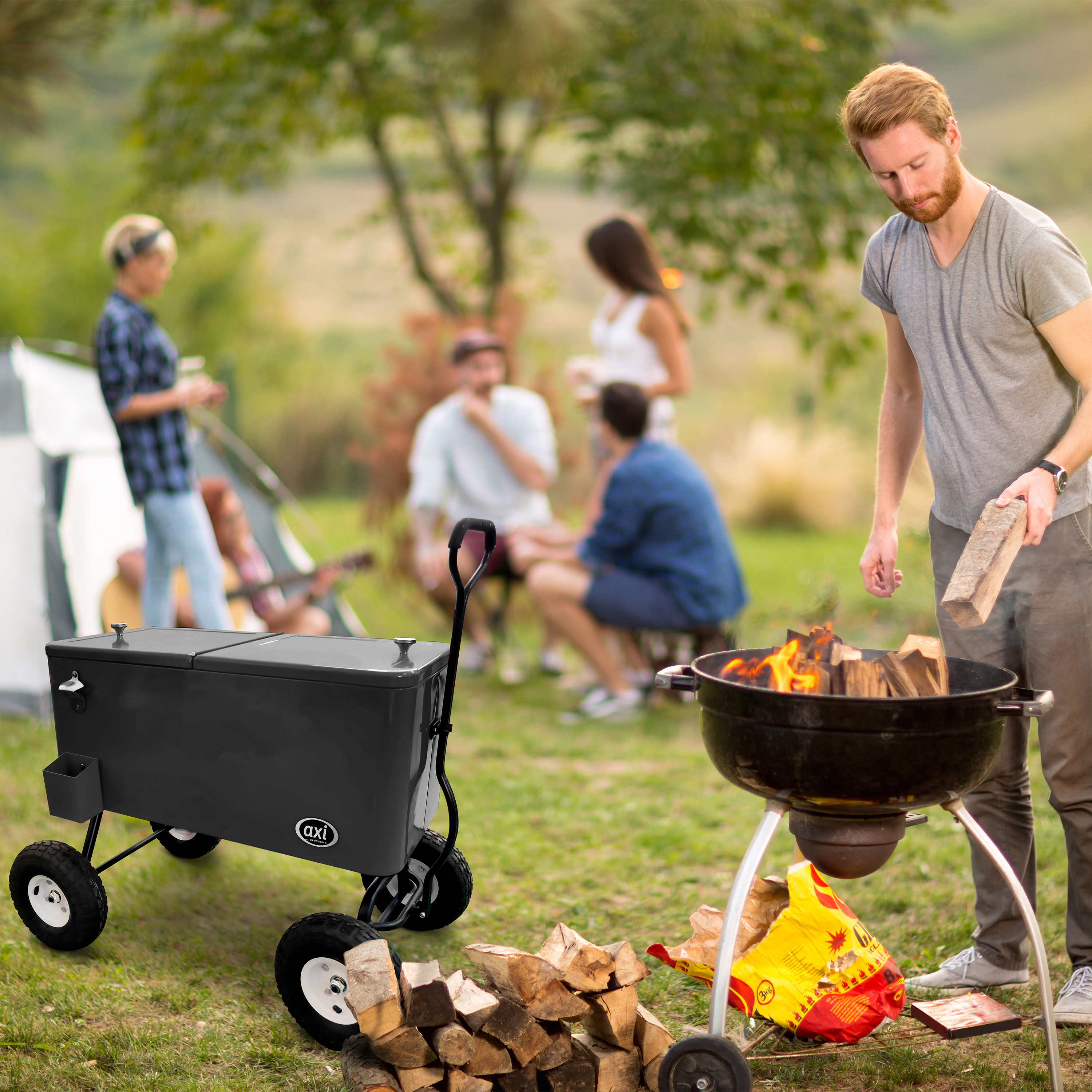 Bolderwagen Cooler Zwart