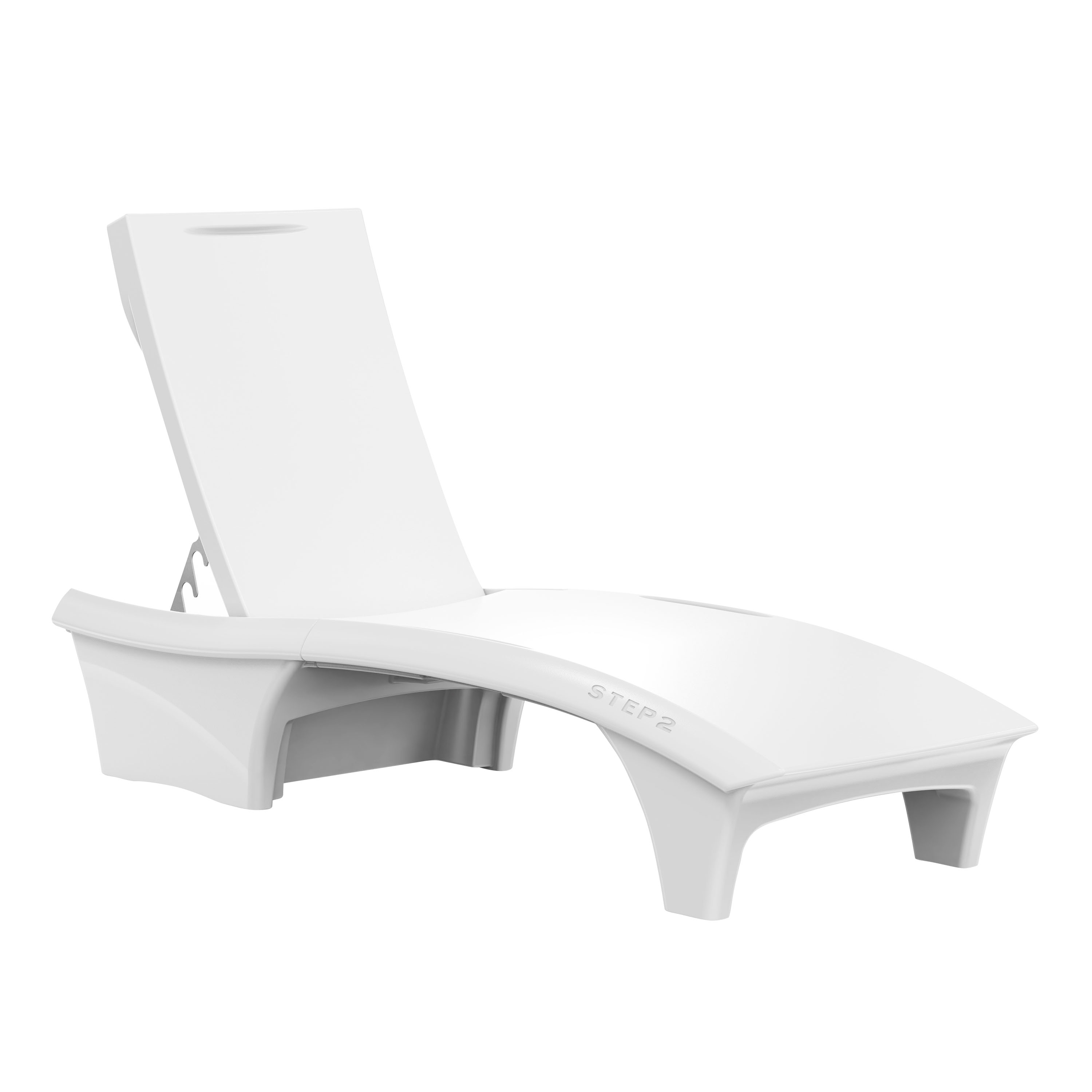 Vero Adjustable Back In-pool Lounger - White