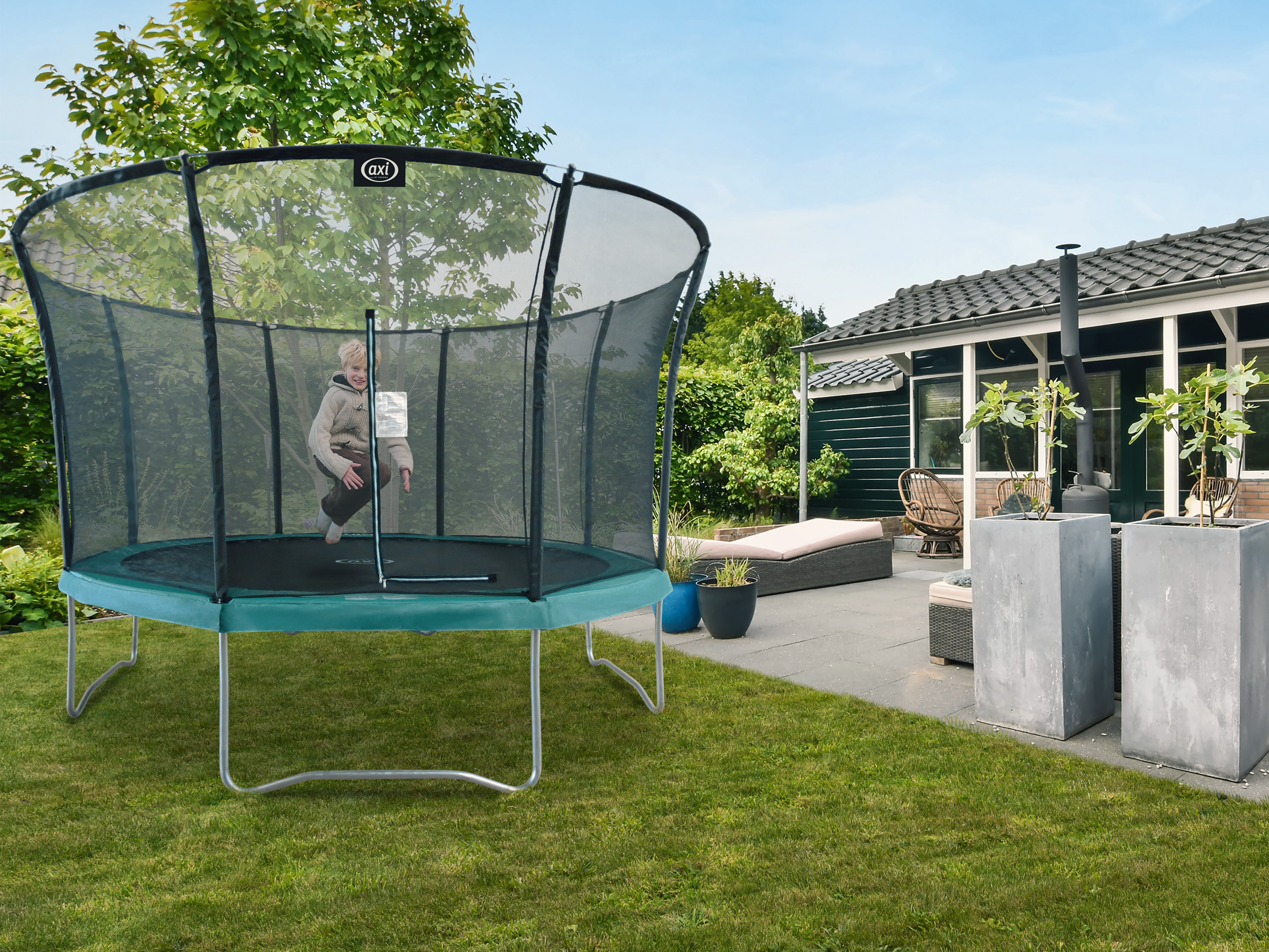 Denver Trampoline 12ft - Onground - Groen