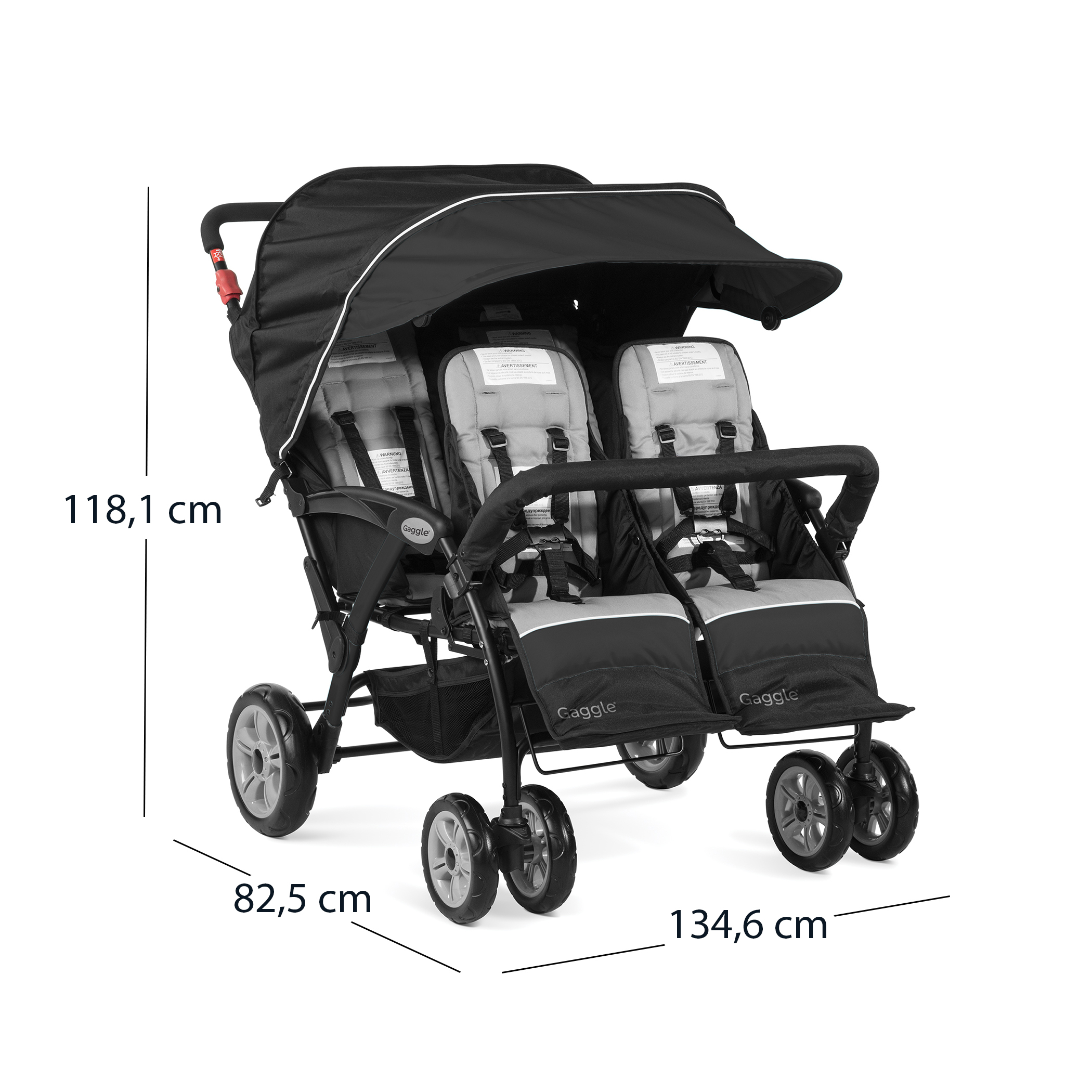 Compass 4 Seat Quad Stroller black Compass 4 Seat Quad Stroller black