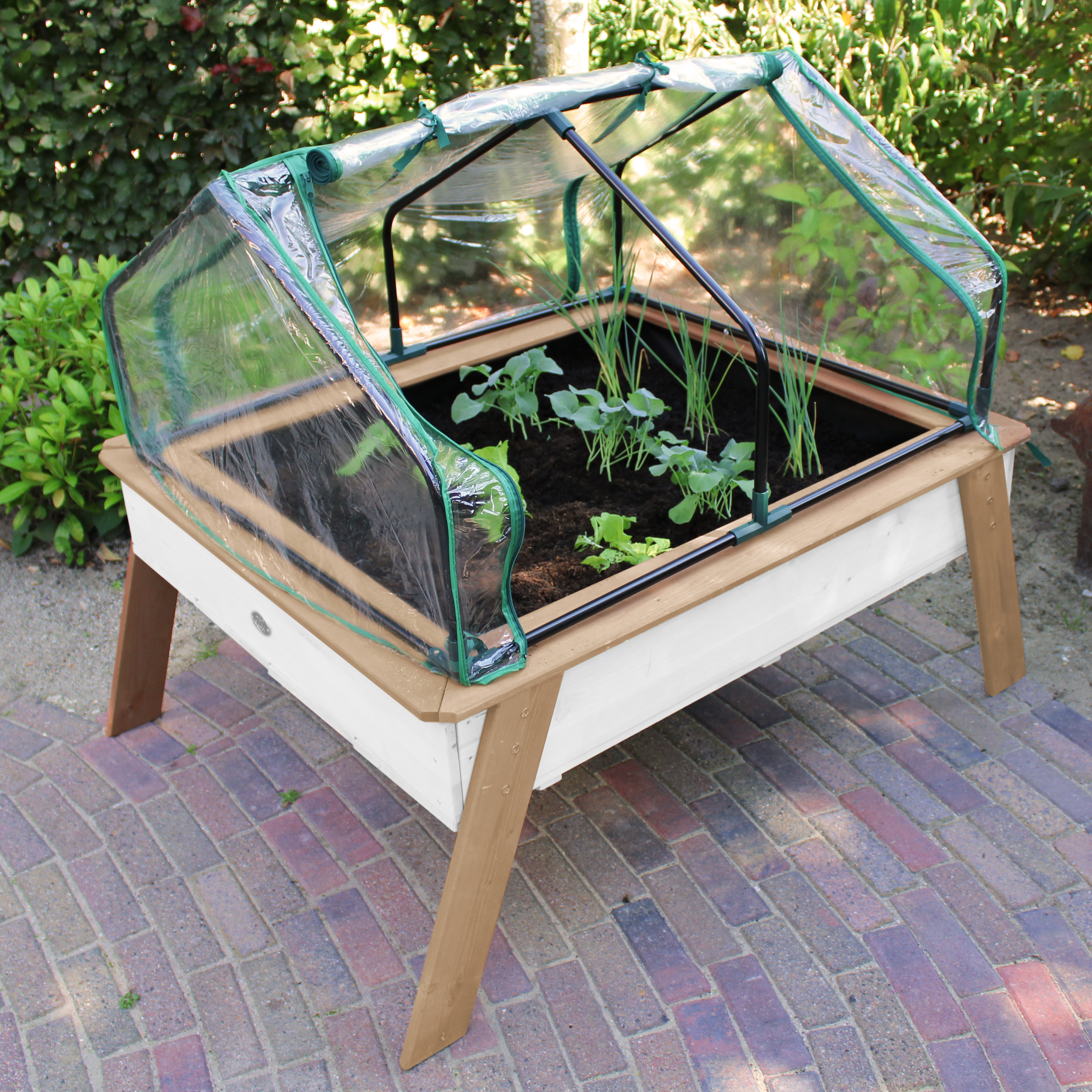 Linda Kweektafel met broeikas Bruin/wit