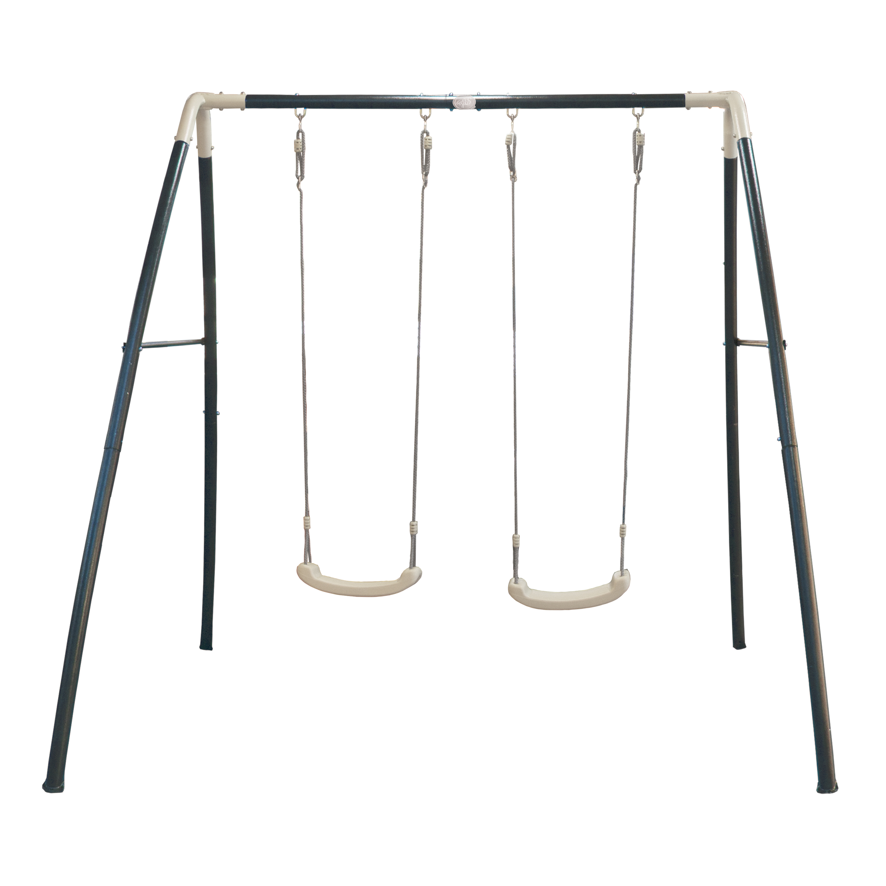 Dubbele Metalen Schommel Antraciet/crème