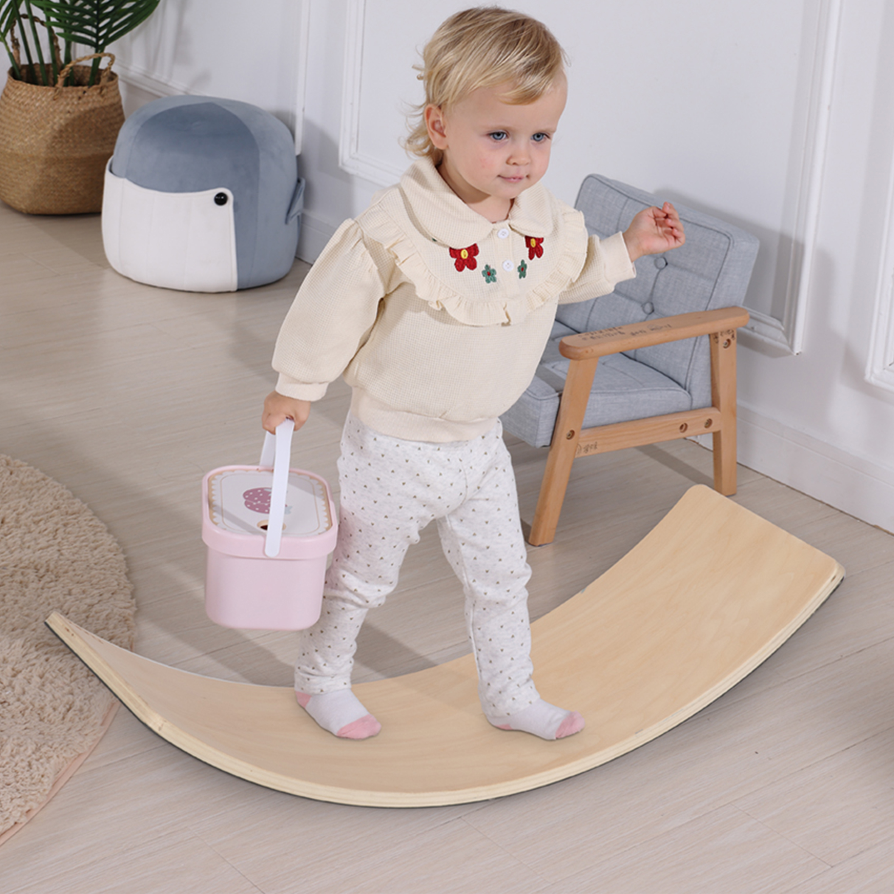 Katie Wooden Balance Board - Natural