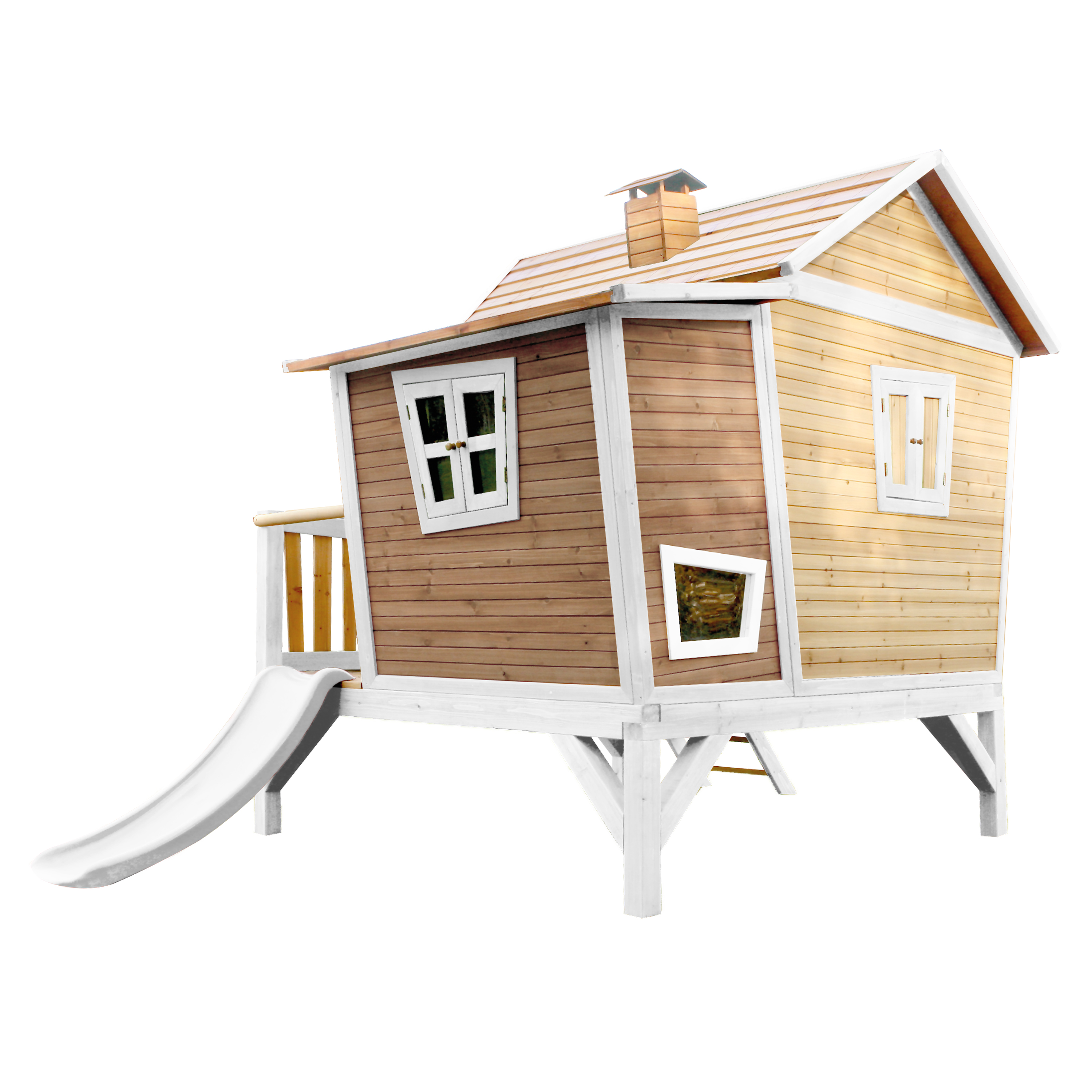 Emma Playhouse Brown/White - White Slide
