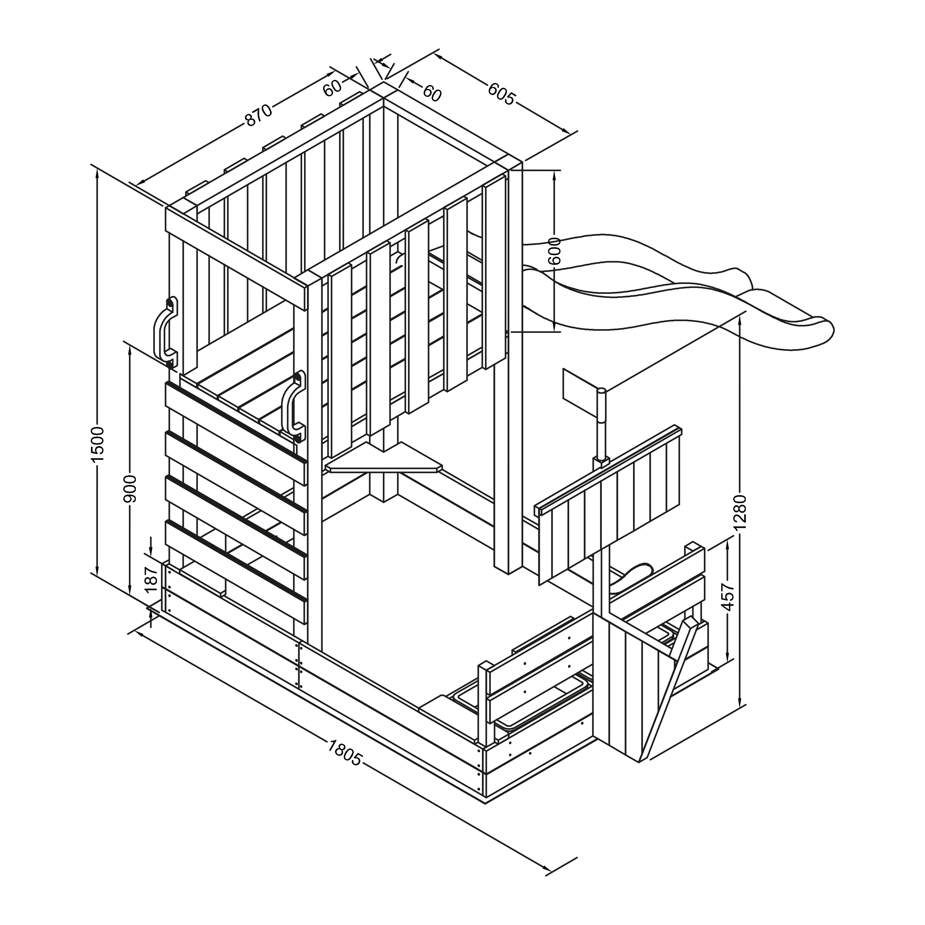 AXI Vicky Speeltoren - Rode glijbaan