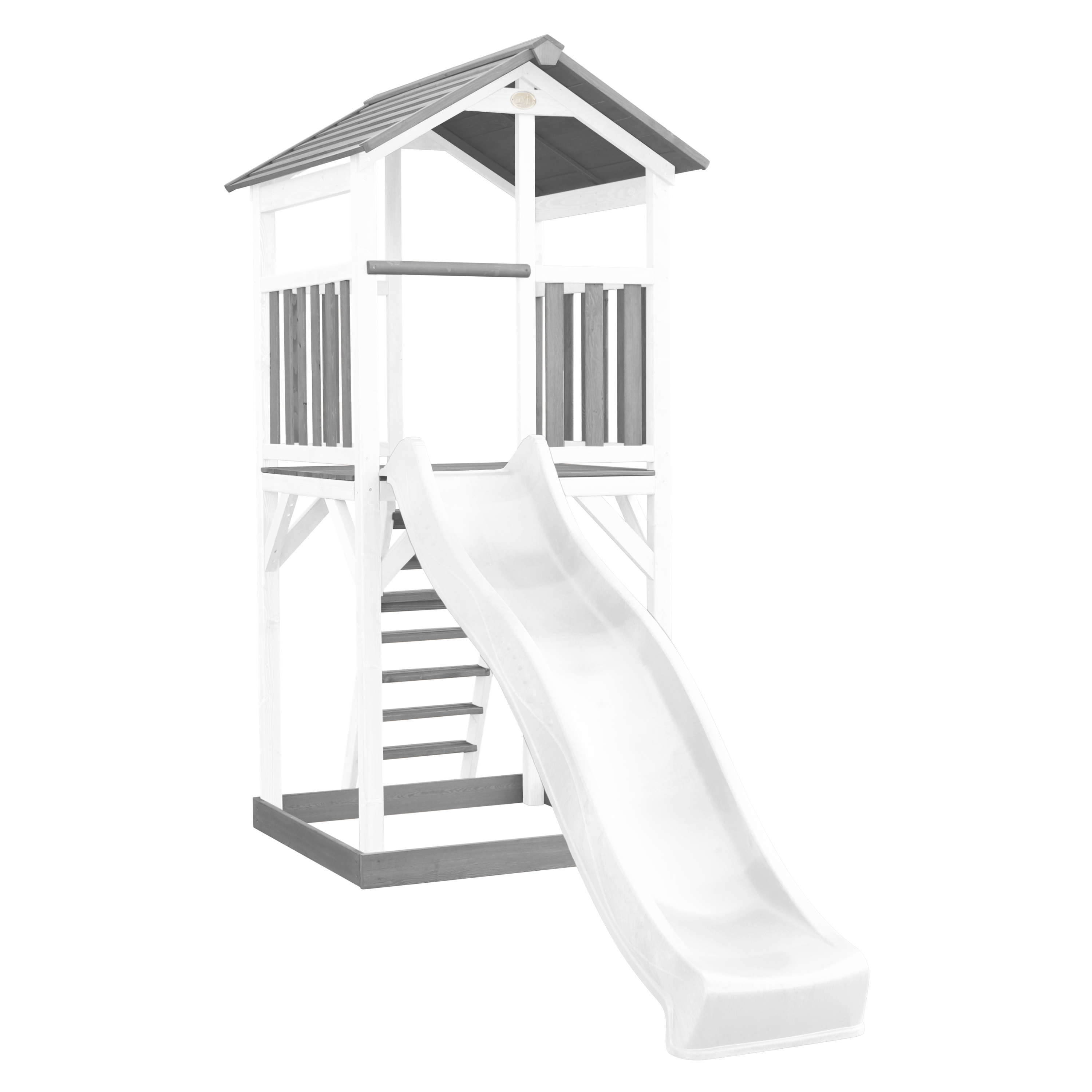 Beach Tower Speeltoren Grijs/wit - Witte Glijbaan