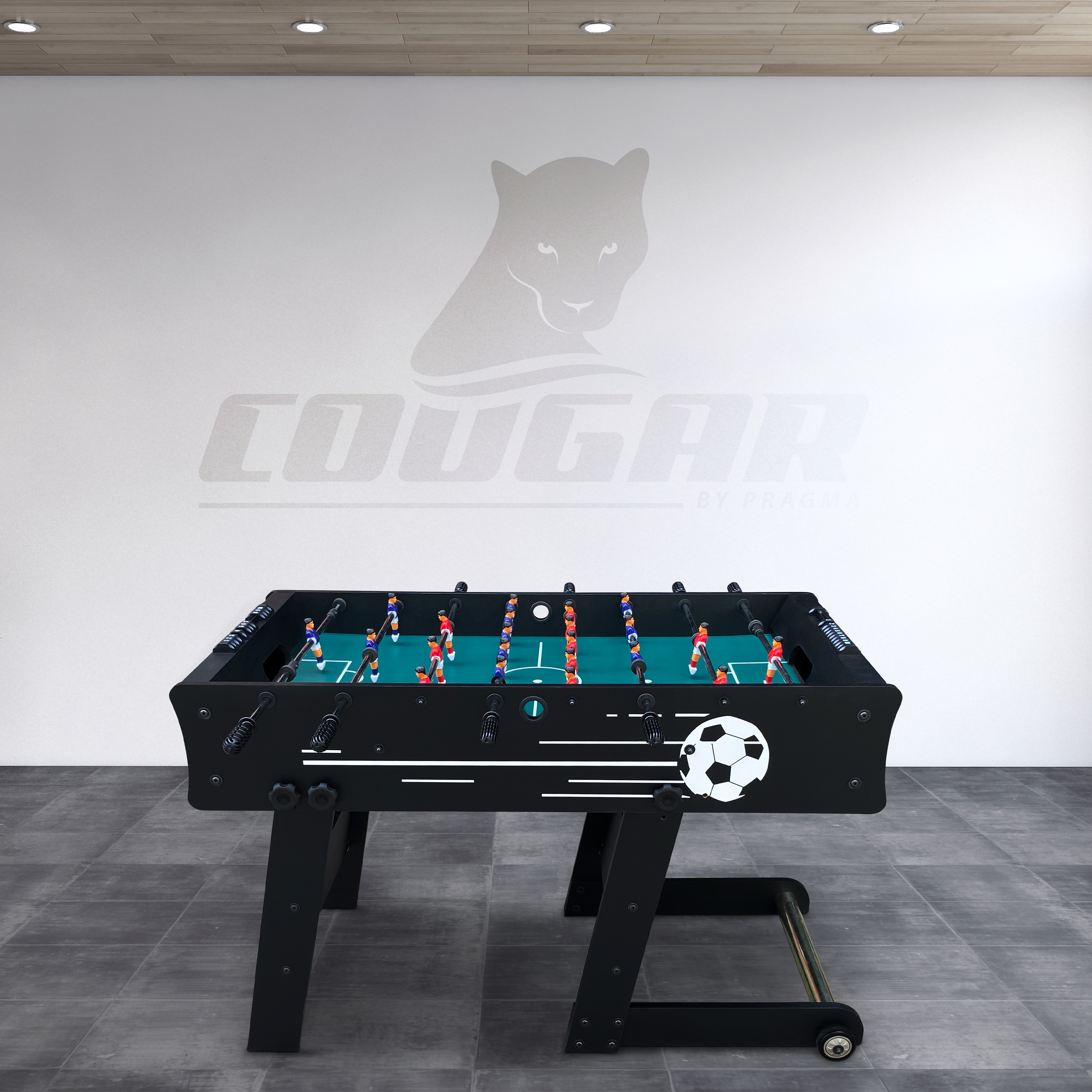 Scorpion Kick TS opklapbare Voetbaltafel Zwart