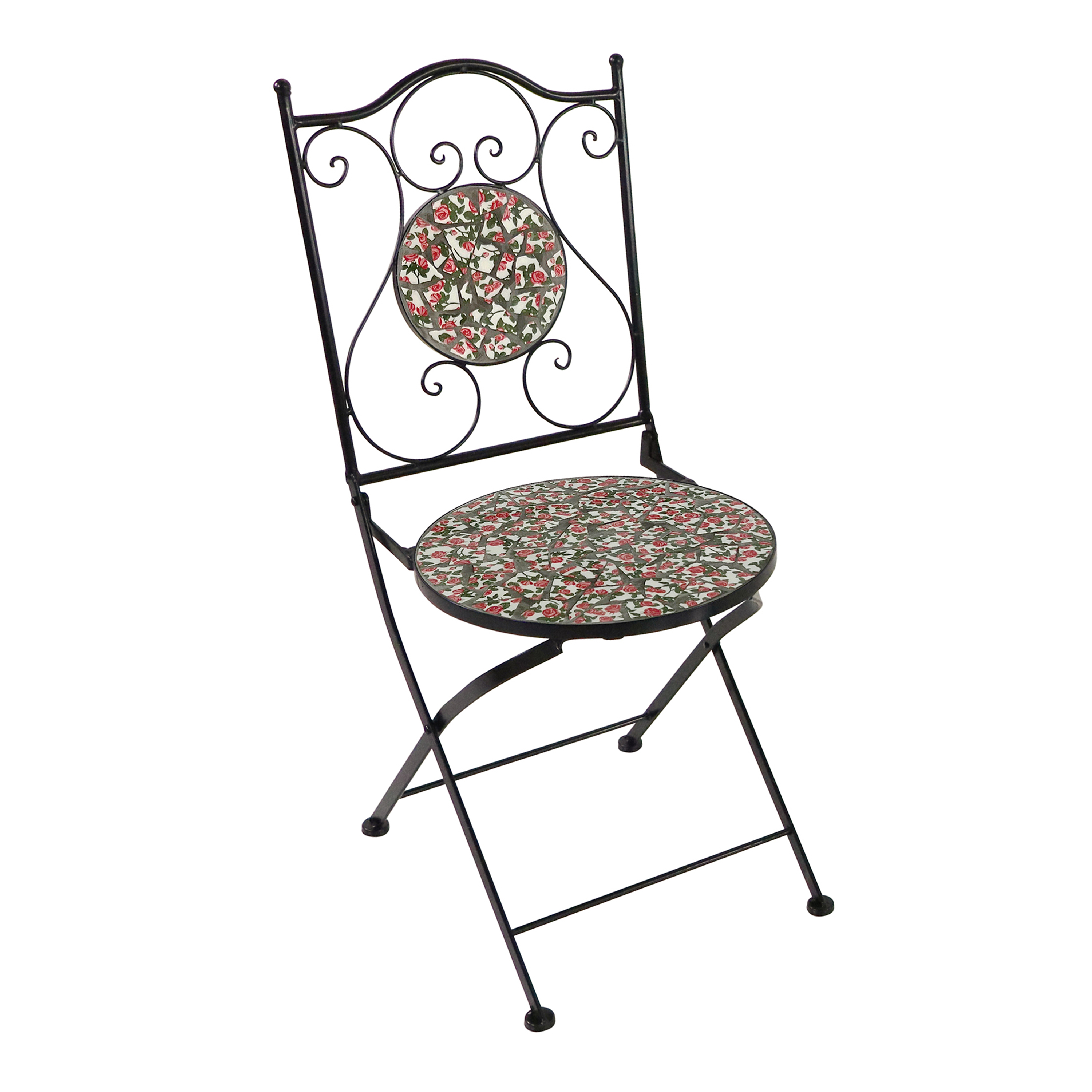 Amélie Mosaik Bistro Set Blumen Rosa