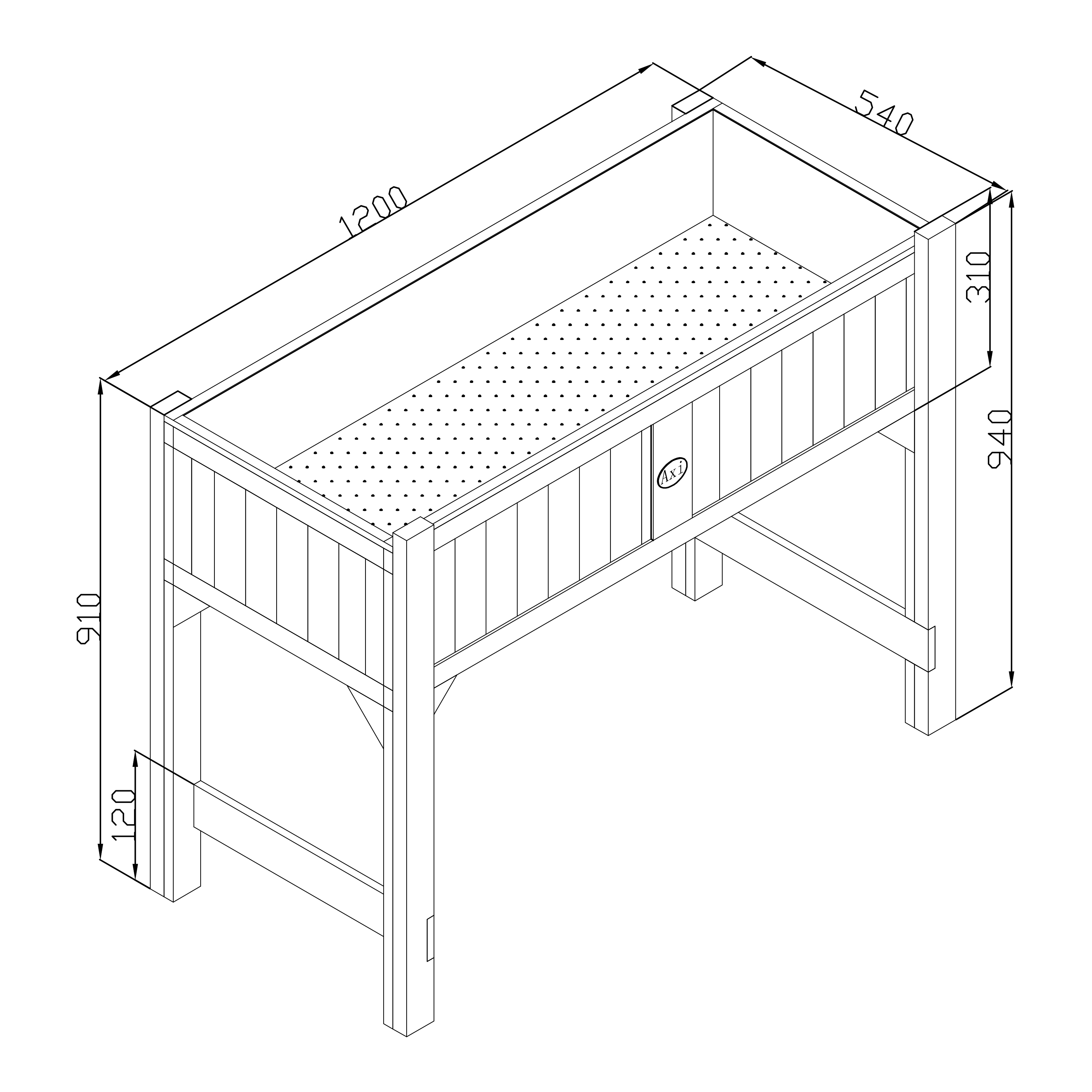 Kweektafel met gronddoek Bruin/wit Kweektafel met gronddoek Bruin/wit