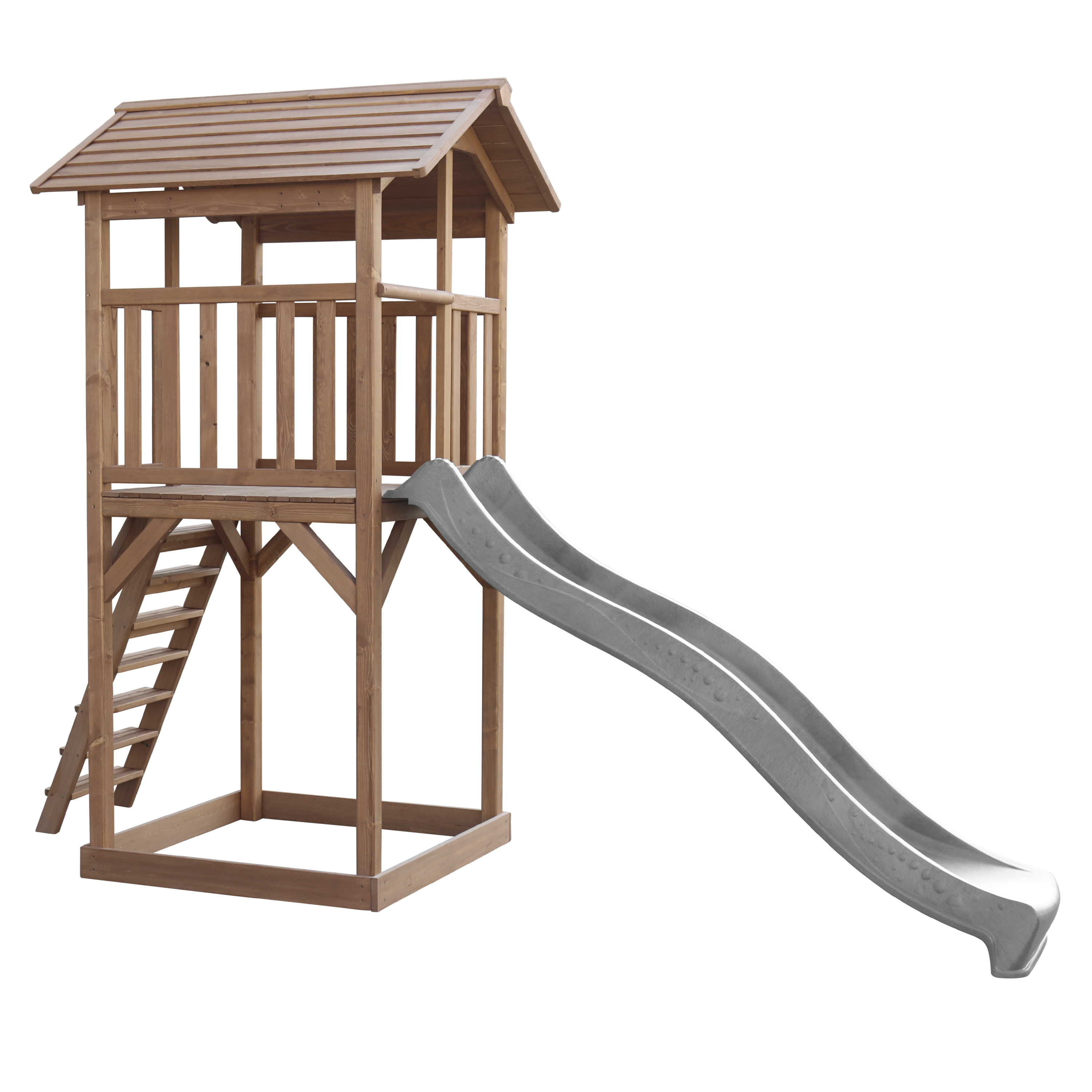 Beach Tower Speeltoren Bruin - Grijze Glijbaan