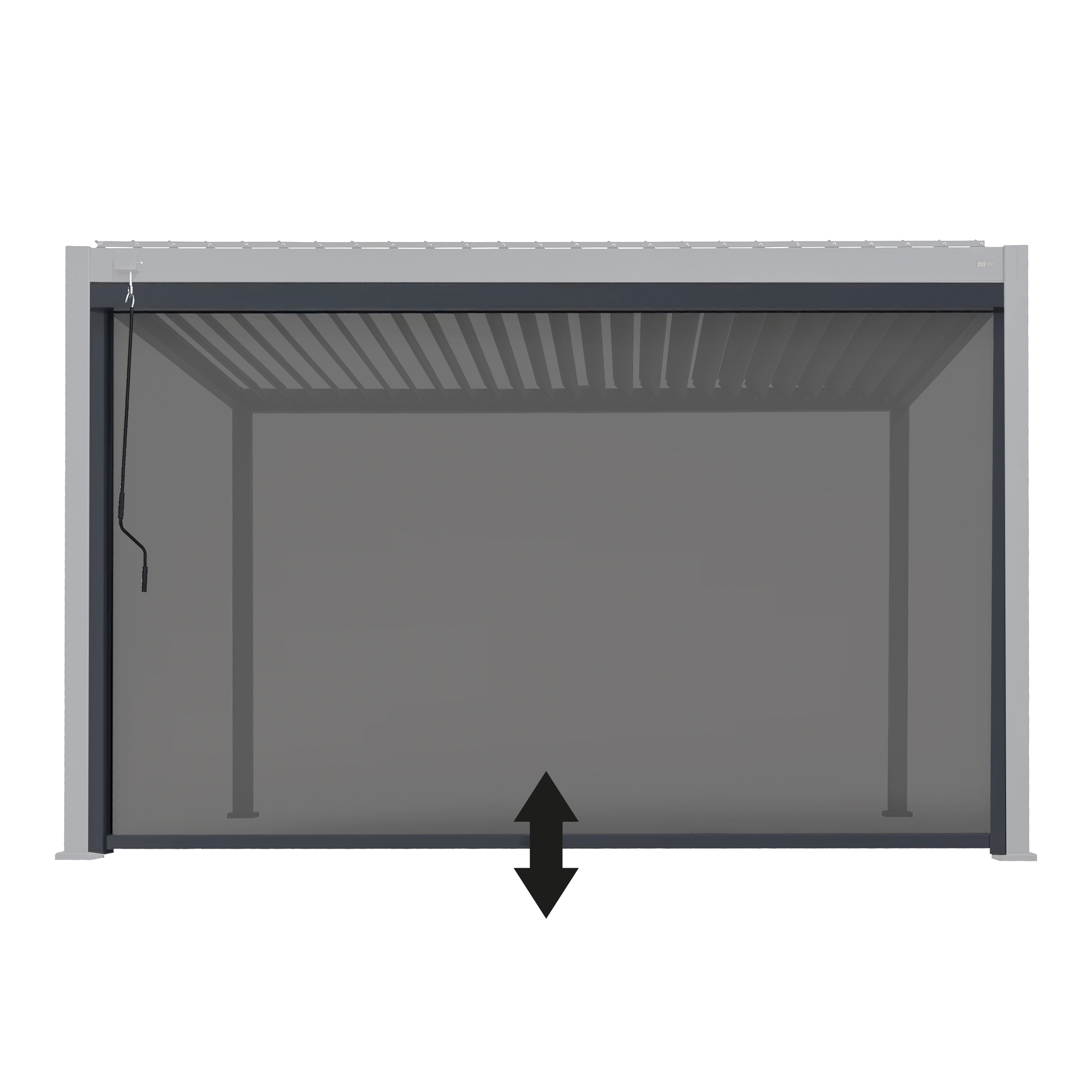 Raya Pergola Screen 4 m Antraciet/zwart