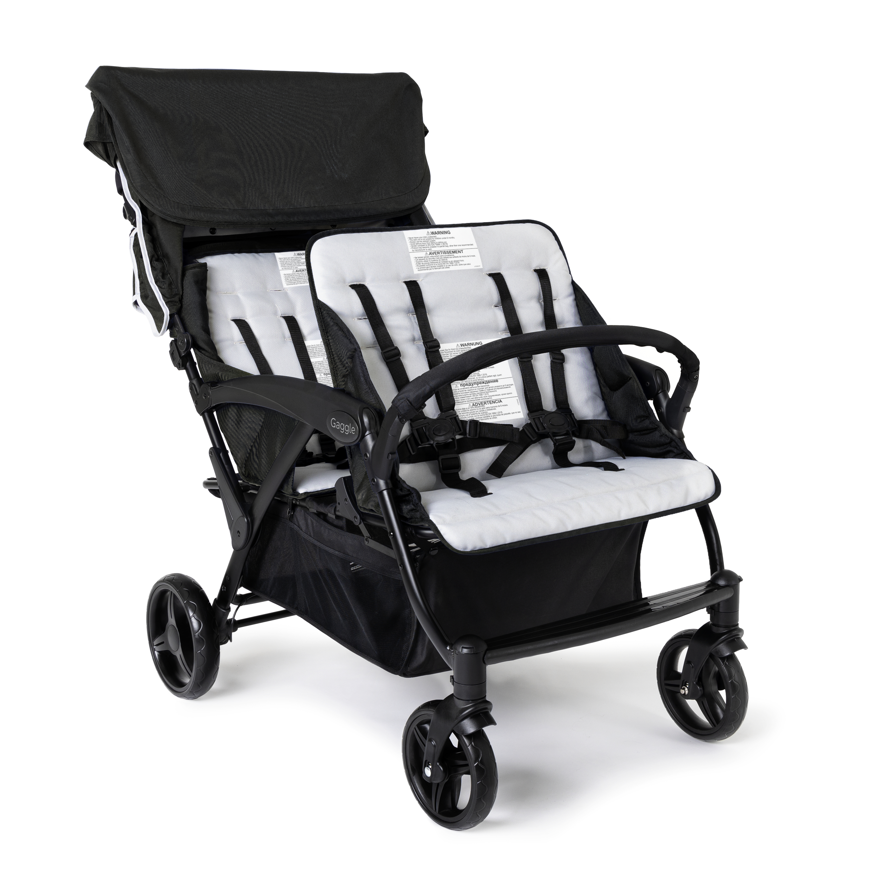 Odyssey 4x4 Quad Kinderwagen für 4 Kinder Grau/Schwarz 