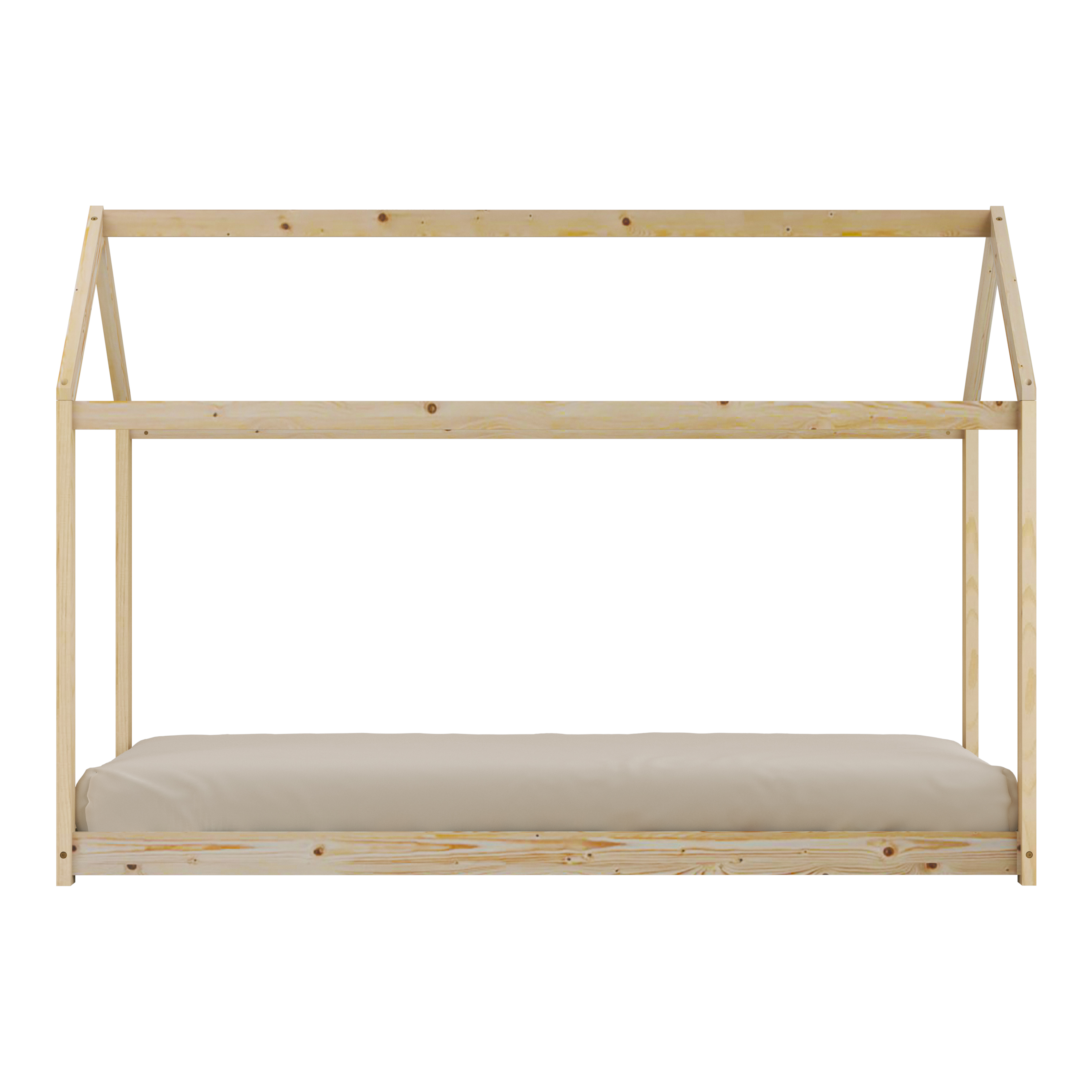 Zoey Lit cabane - Naturel – Sans matelas
